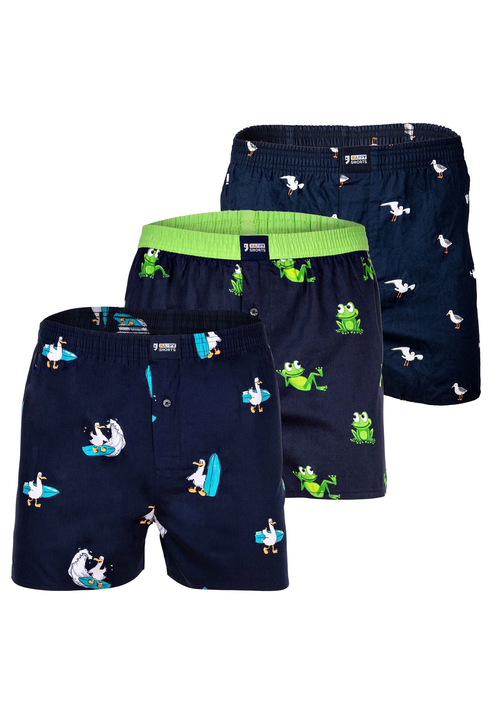 HAPPY SHORTS Webboxer "Web-Boxershorts American Boxershorts 3er Pack"