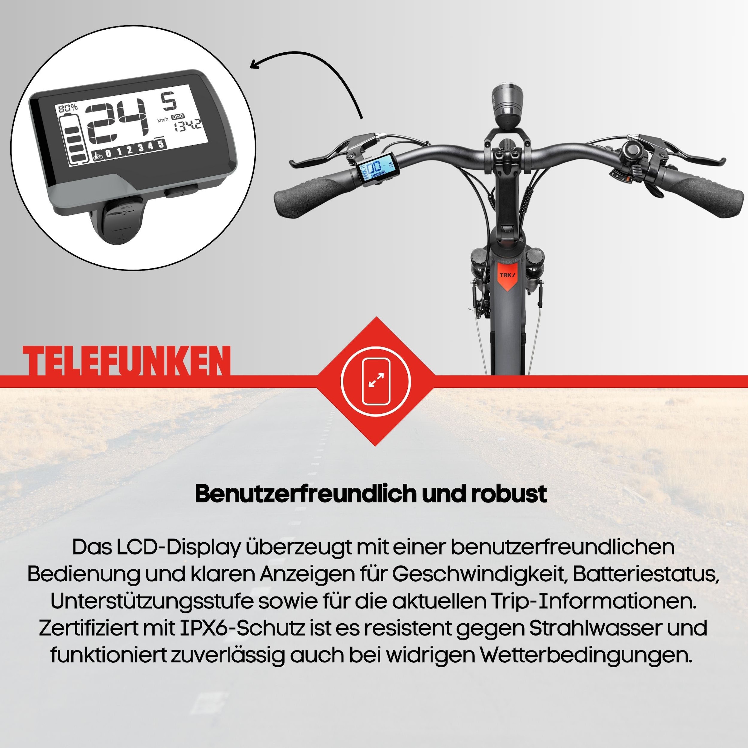 Telefunken E-Bike »E-Trekking Expedition XT490 Damen«, 8 Gang, Shimano, Altus, Heckmotor 250 W, Pedelec, Elektrofahrrad, Damen, innerhalb StVZO, 28 Zoll