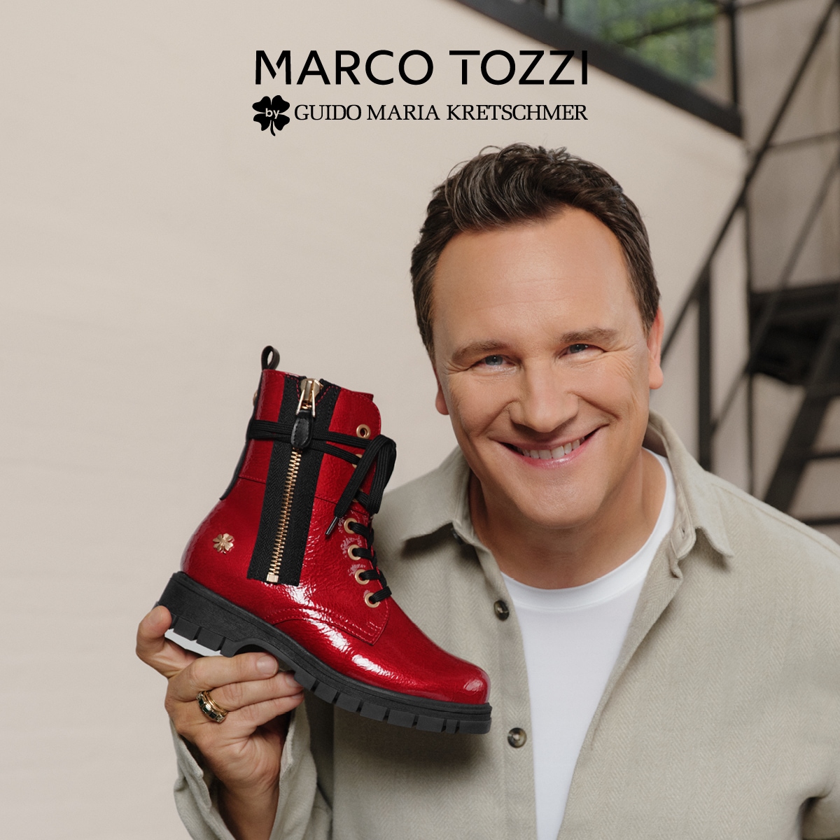MARCO TOZZI by GMK Schnürboots, Blockabsatz, Schnürboots mit Zierreißverschluss außen