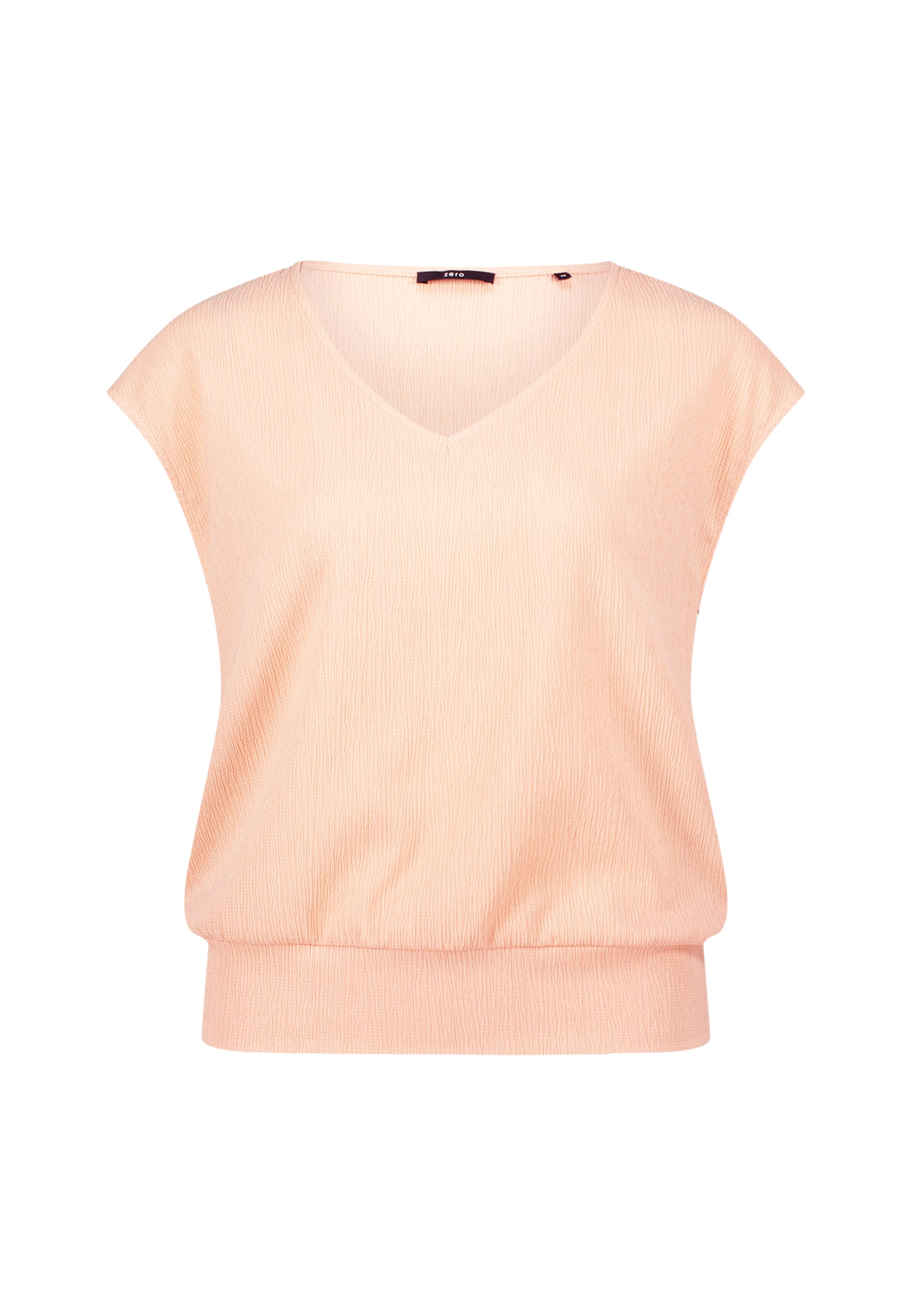 Zero Kurzarmshirt »zero Plissee-Shirt mit V-Ausschnitt«, (1 tlg.), Plain/ohne Details