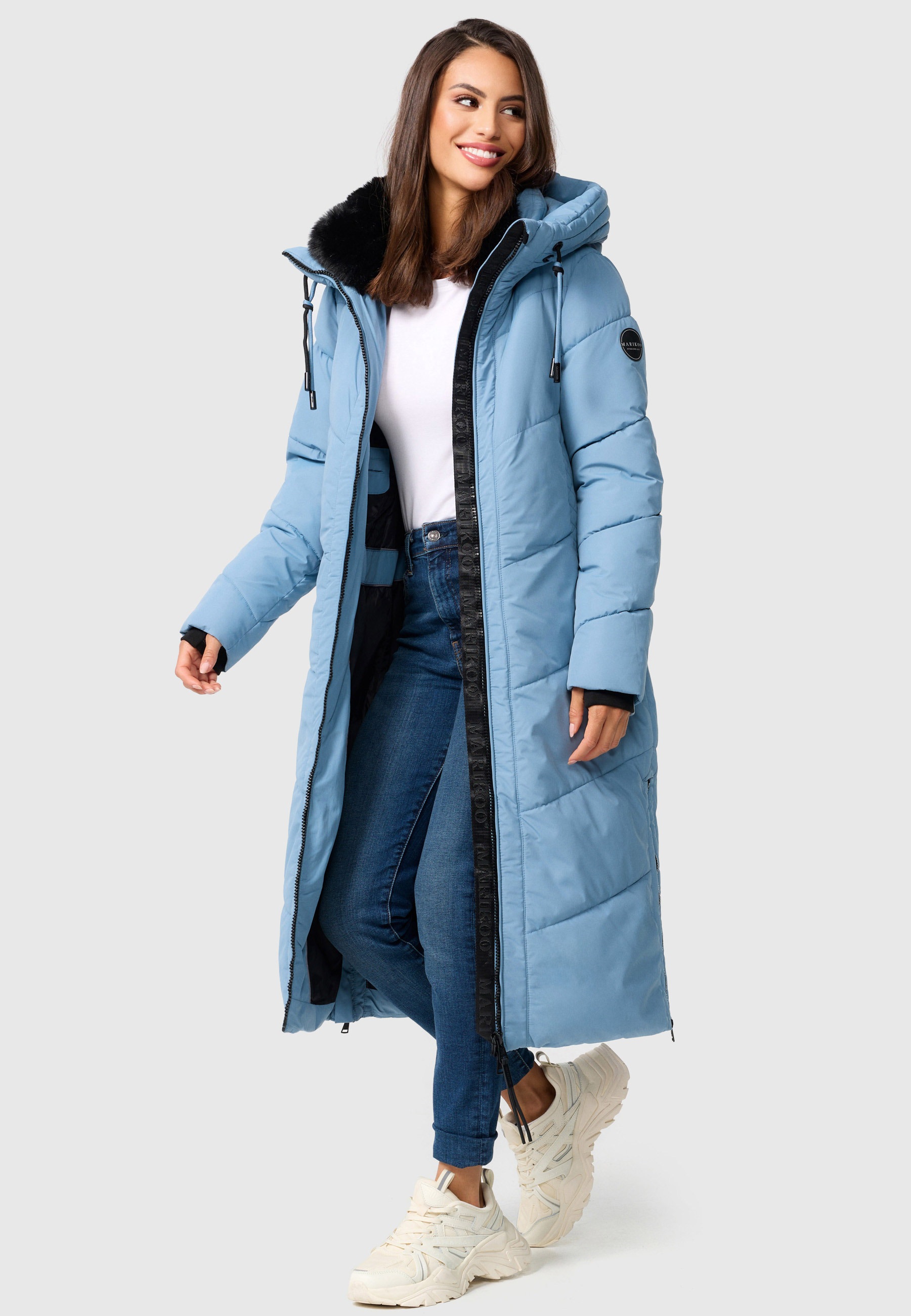 Marikoo Winterjacke "Nadaree XVI", Stepp Mantel mit großer Kapuze günstig online kaufen