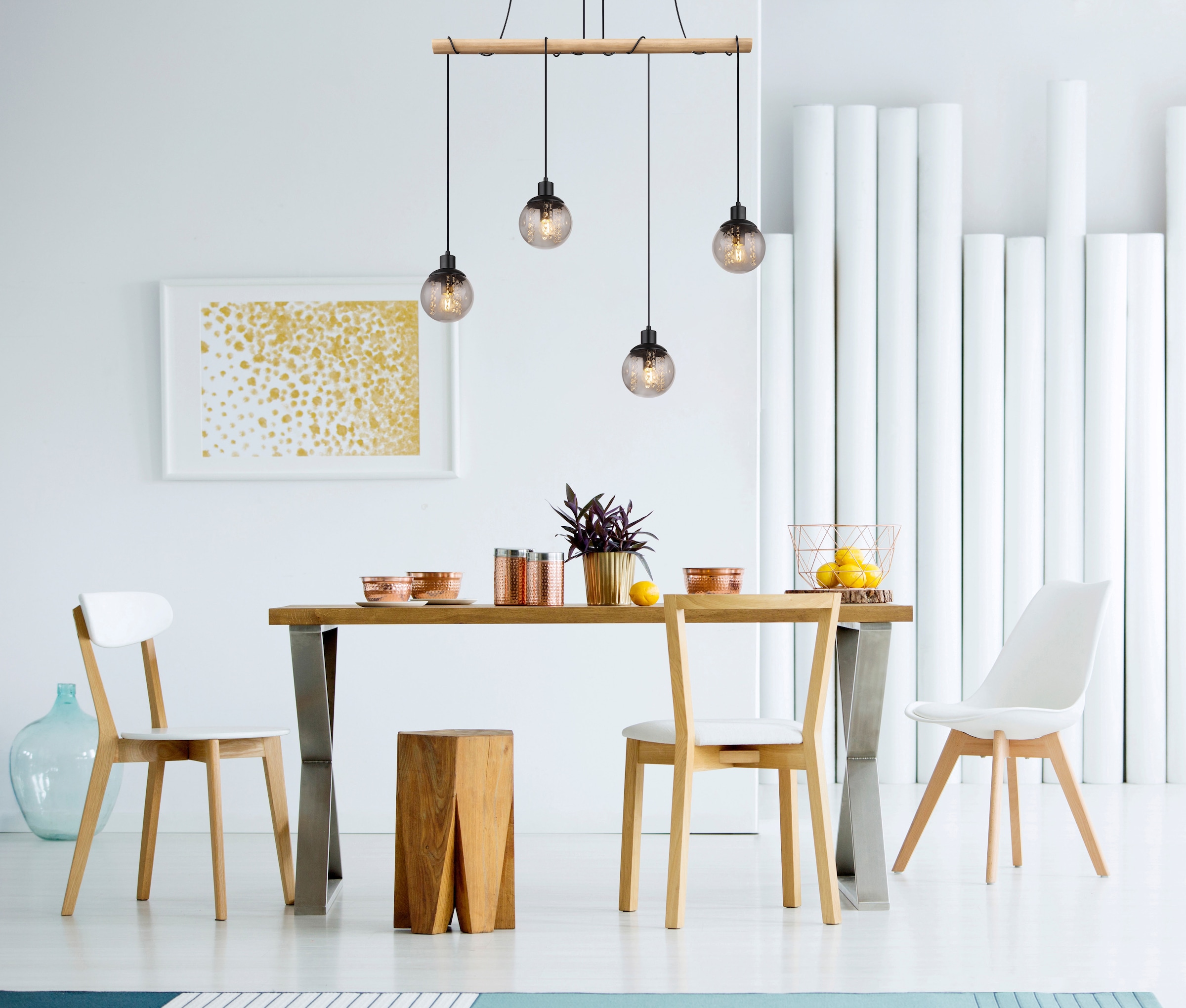 GLOBO LIGHTING Hängeleuchte »RICHARD«, Leuchtmittel E27 | ohne Leuchtmittel, Hängelampe/Pendelleuchte/Esszimmer/Wohnzimmer/Esstisch