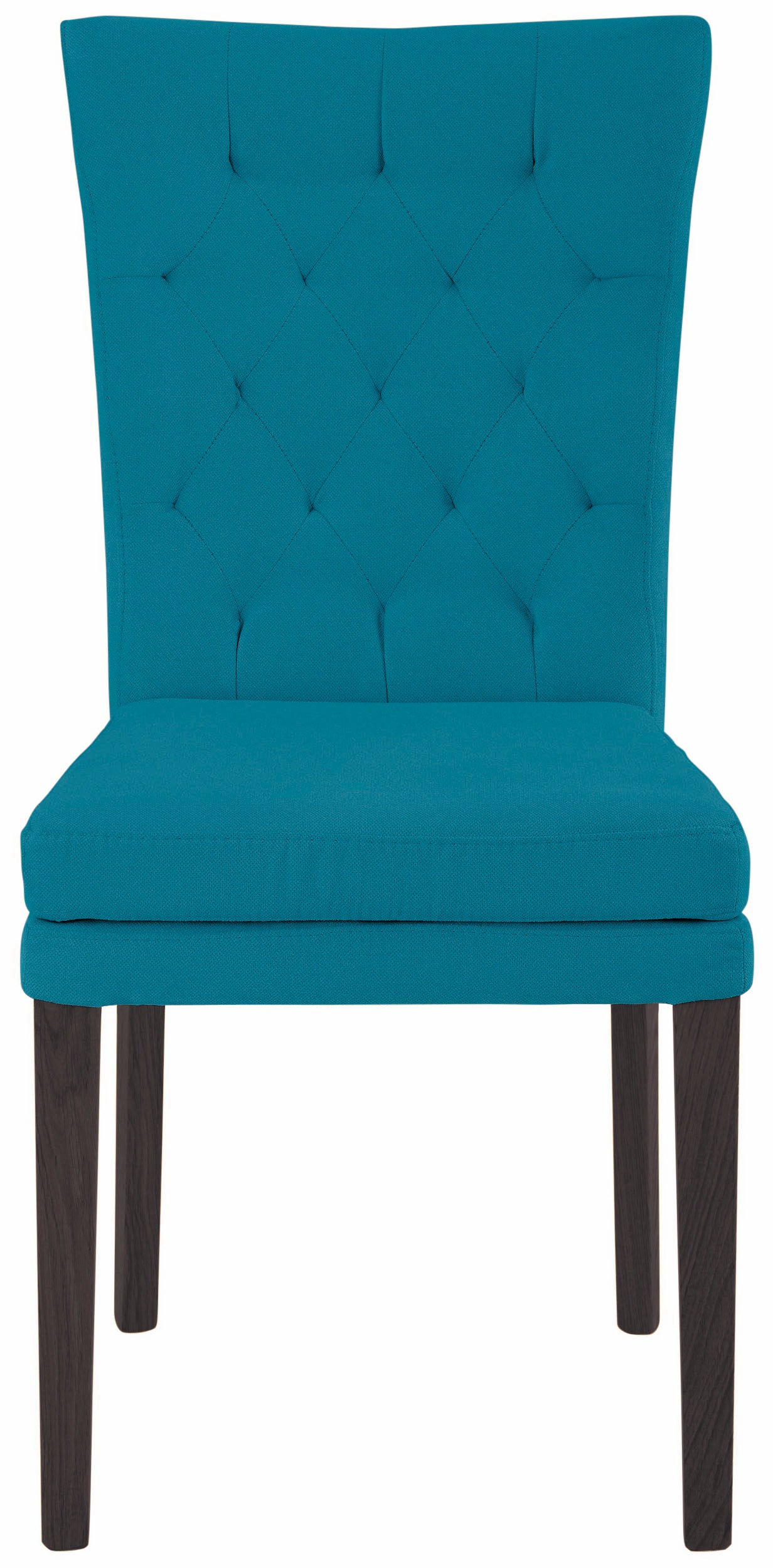 4-Fußstuhl HOME AFFAIRE "Colorado", blau (petrol, wenge), B:46cm H:94,5cm T:59cm, Polyester, Stühle, Beine aus Buche, wengefarben lackiert, Im 2er, 4er oder 6er-Set 2