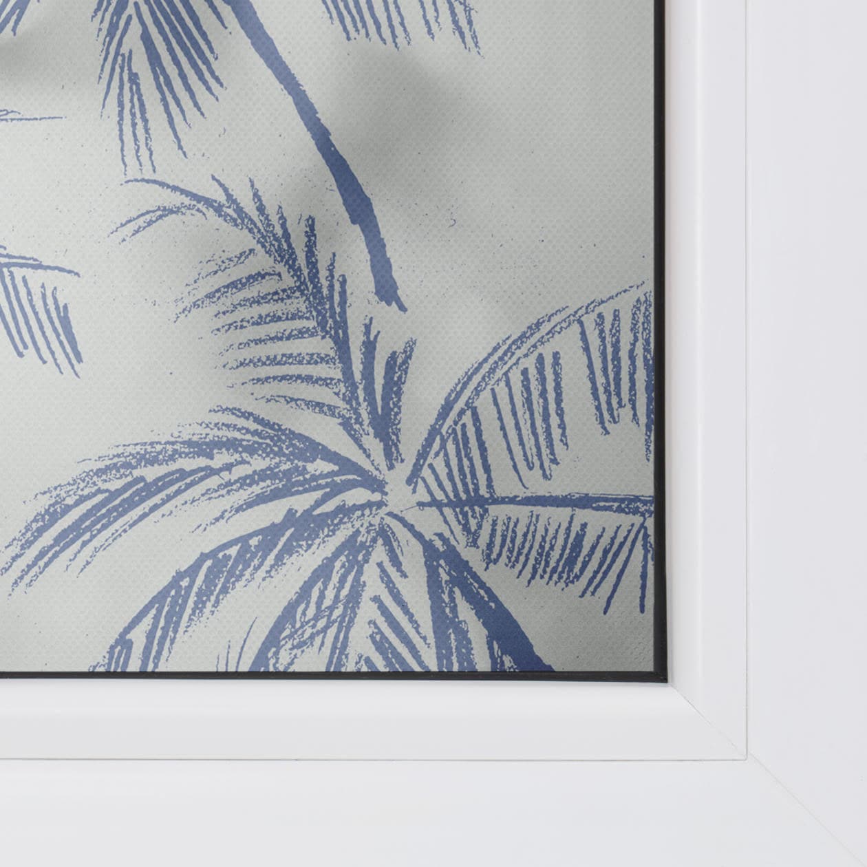 LICHTBLICK ORIGINAL Fensterfolie | Palms haftend - Blau«, selbstklebend, 1 Blueprint St., »Fensterfolie kaufen glattstatisch Sichtschutz, BAUR blickdicht