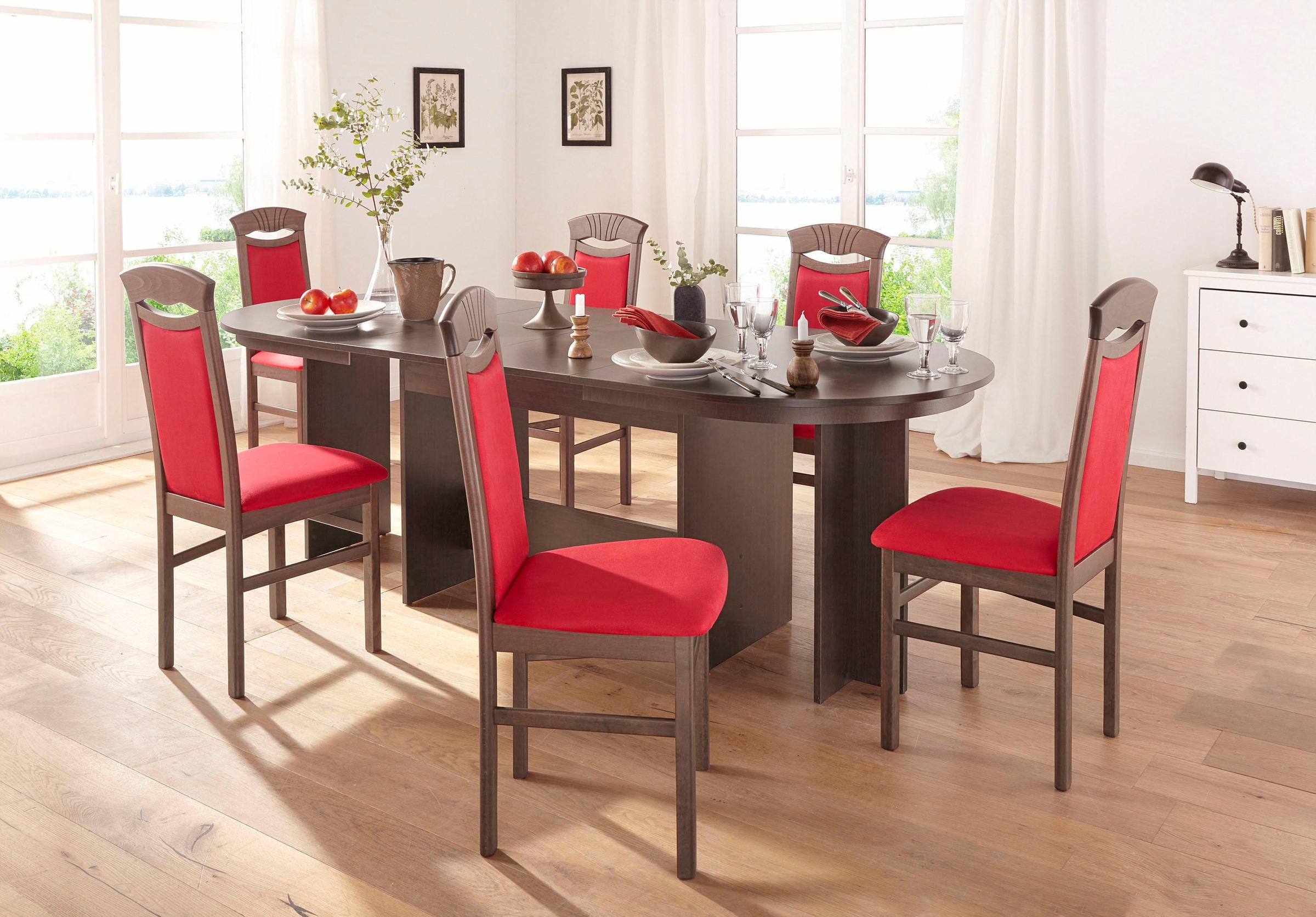 Home affaire Esszimmerstuhl "Franz" (Set) 2 Stk.strapazierfähige Microfaser günstig online kaufen