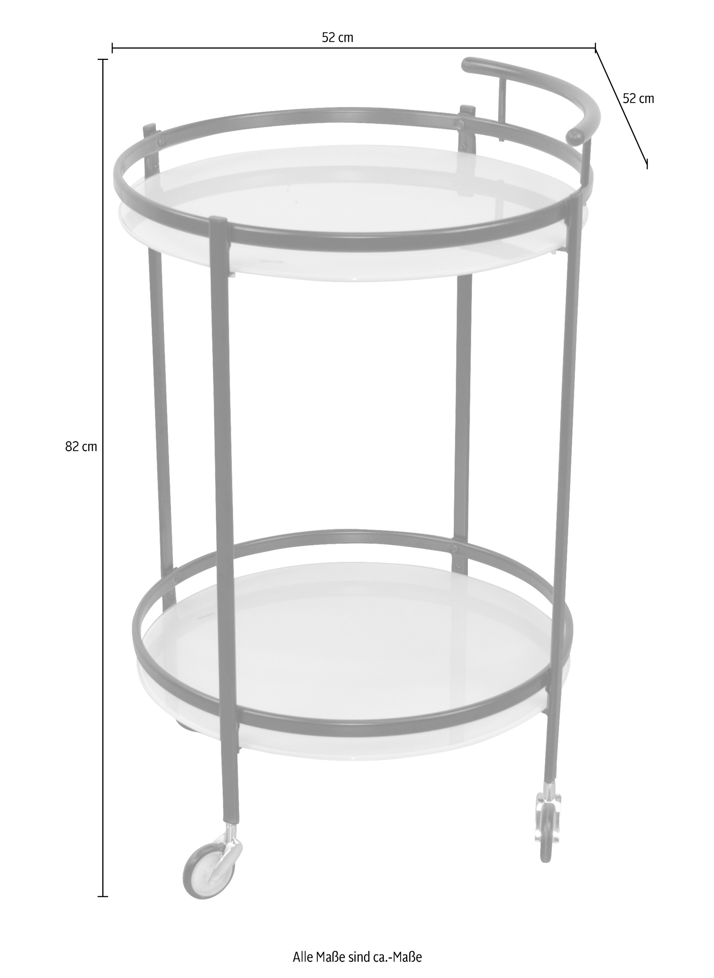 INOSIGN Bar Cart Black 52cm 3