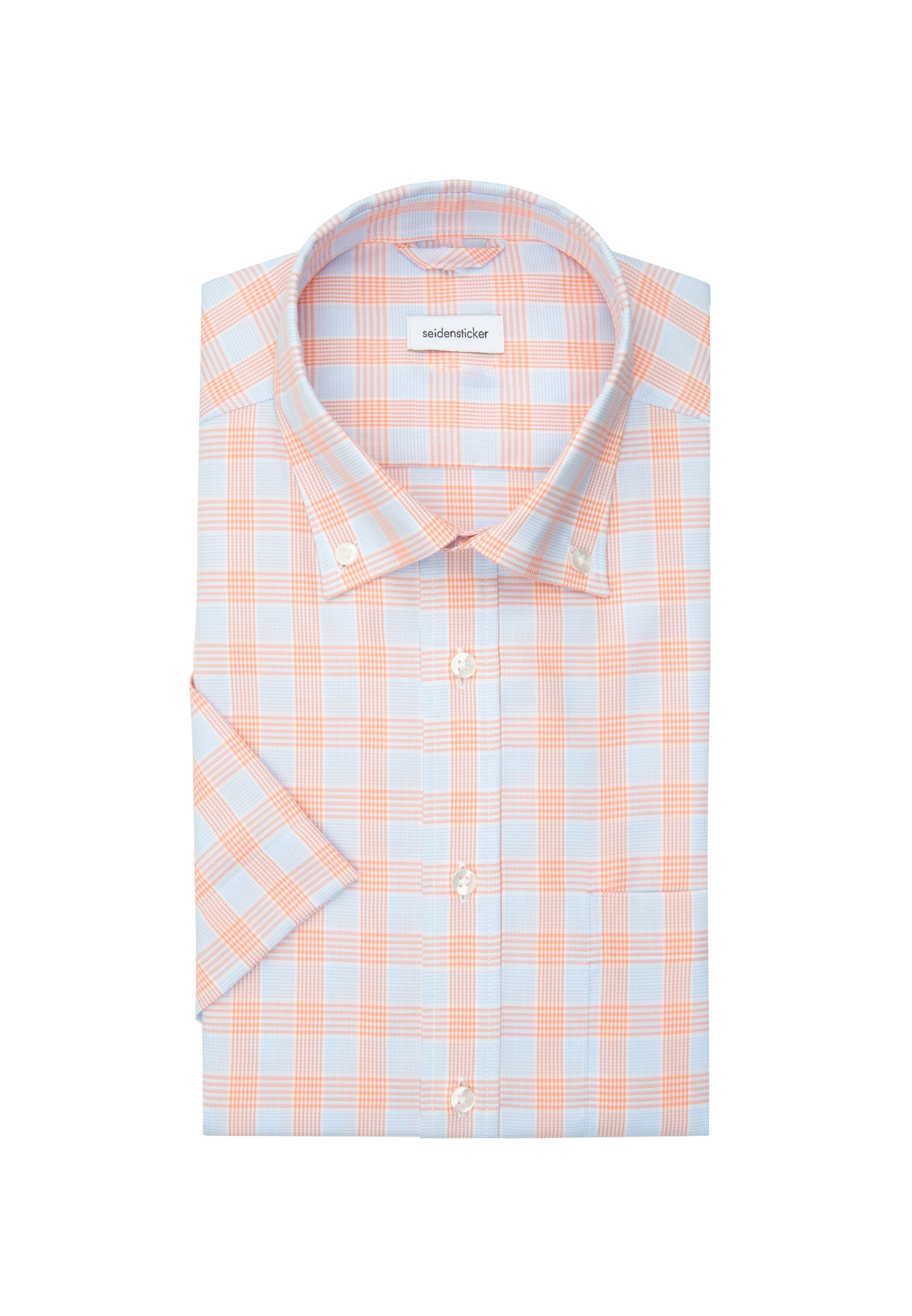 seidensticker Businesshemd »Regular«, Regular Kurzarm Button-Down-Kragen Karo