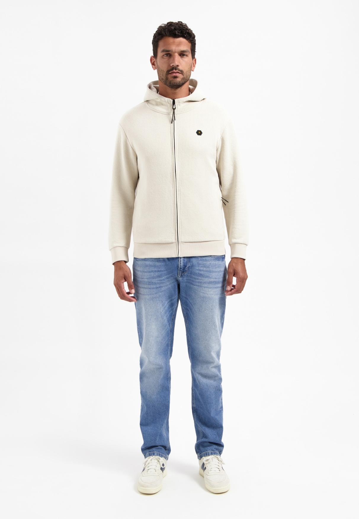 NO EXCESS Sweater »No Excess Strukturierte Kapuzenjacke«
