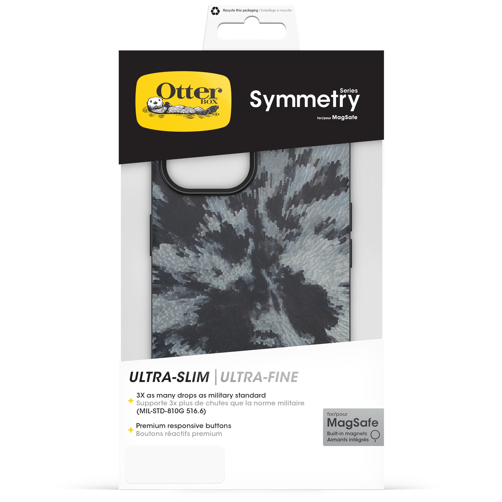 Otterbox Backcover »Symmetry Hülle für Apple iPhone 15 für MagSafe«, Apple iPhone 15, sturzsicher, schützende dünne Hülle, 3x getestet nach Militärstandard