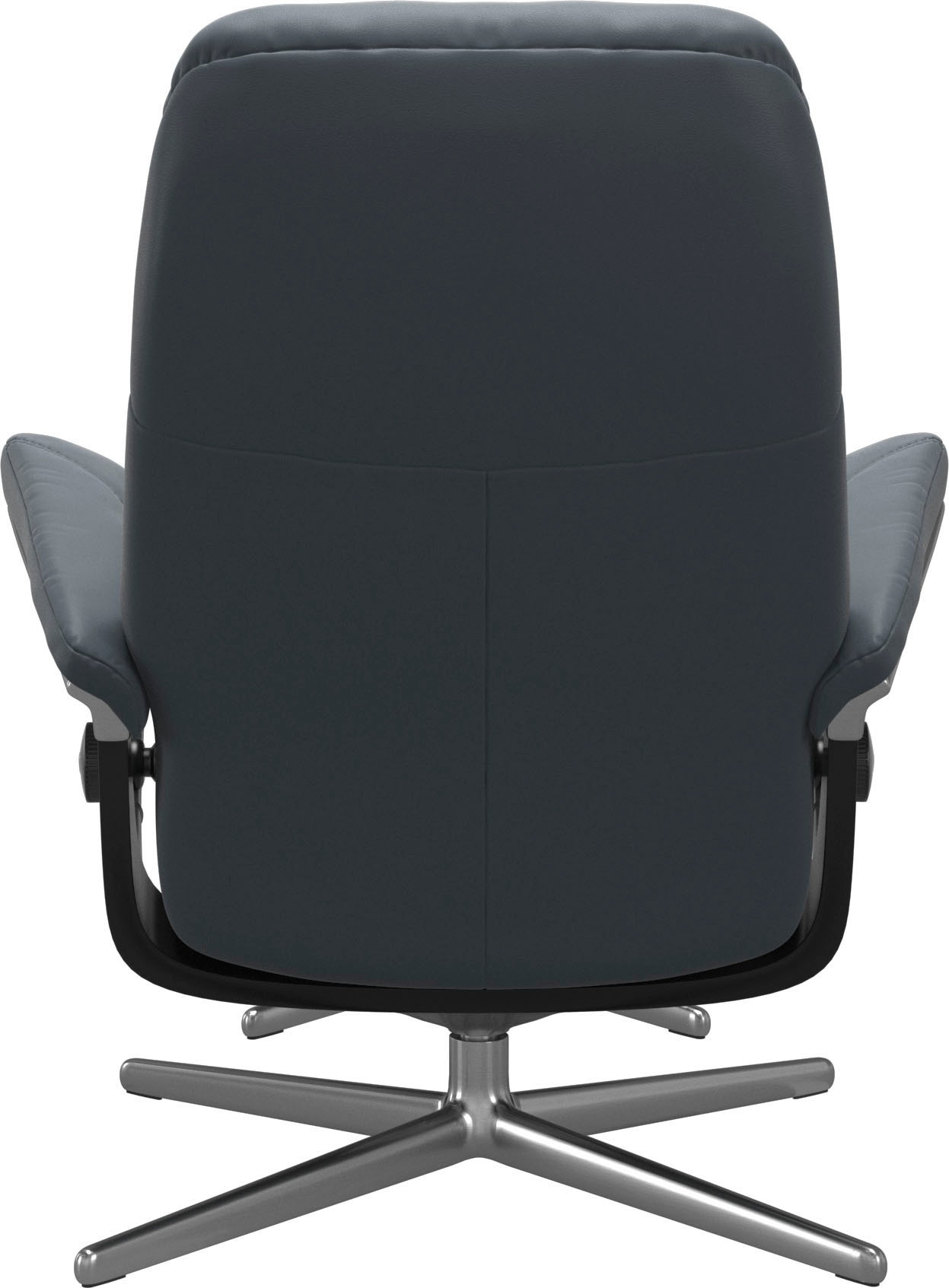 Stressless® Relaxsessel »Consul«, (Set, Relaxsessel mit Hocker), mit Hocker, mit Cross Base, Größe S, M & L, Holzakzent Schwarz