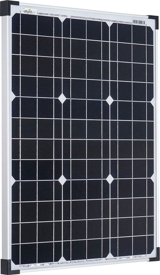 offgridtec Solarmodul »50W MONO 12V Solarpanel«, extrem wiederstandsfähiges ESG-Glas