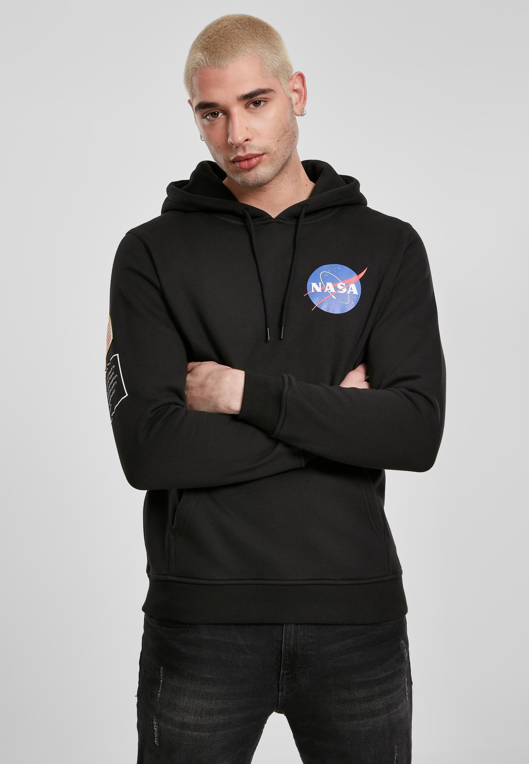 MisterTee Sweatshirt »MisterTee Herren NASA Insignia Flag Hoody«, (1 tlg.)
