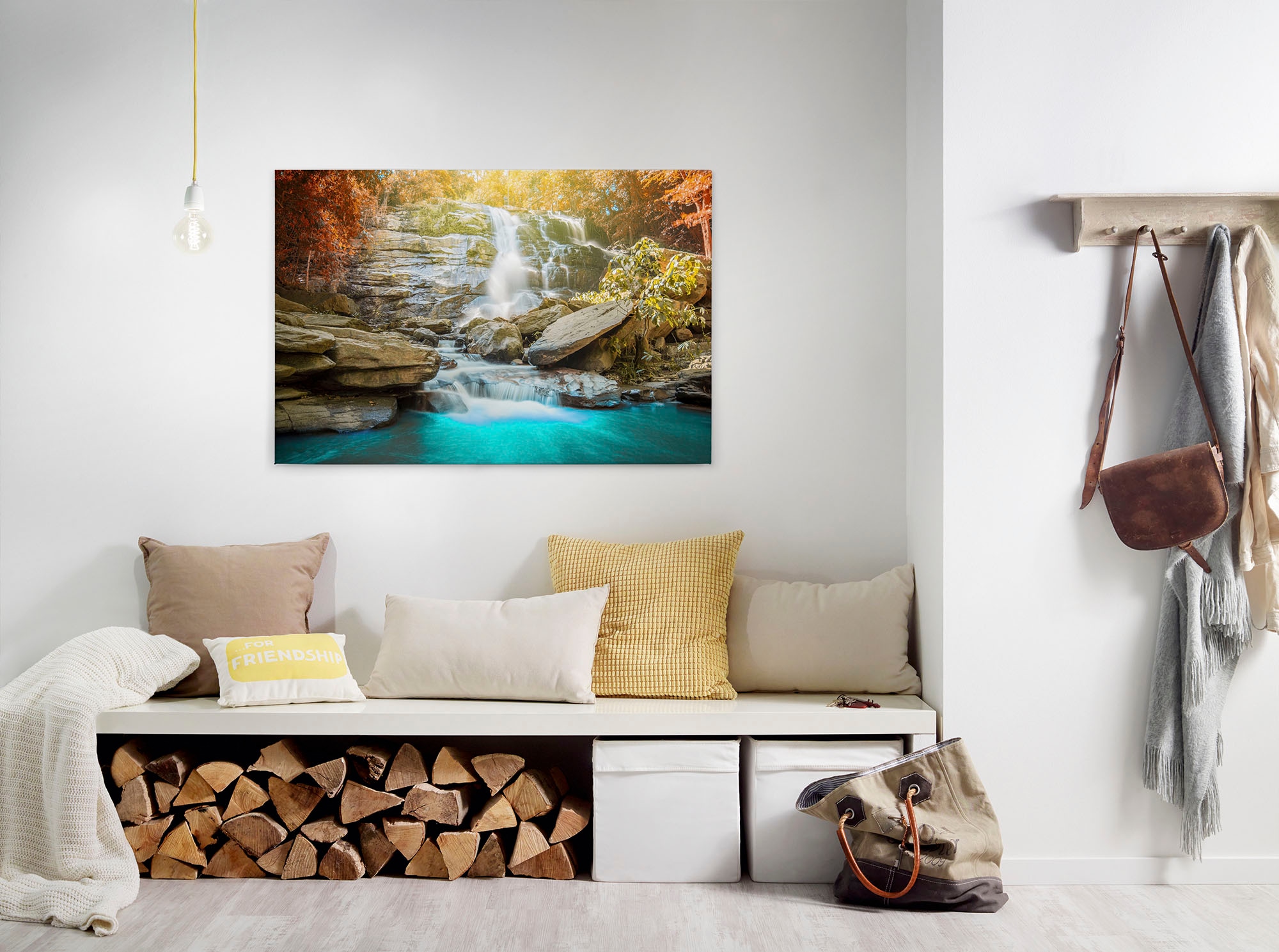 A.S. Création Leinwandbild "Waterfall", Natur, (1 St.), Wasserfall Bild Kei günstig online kaufen