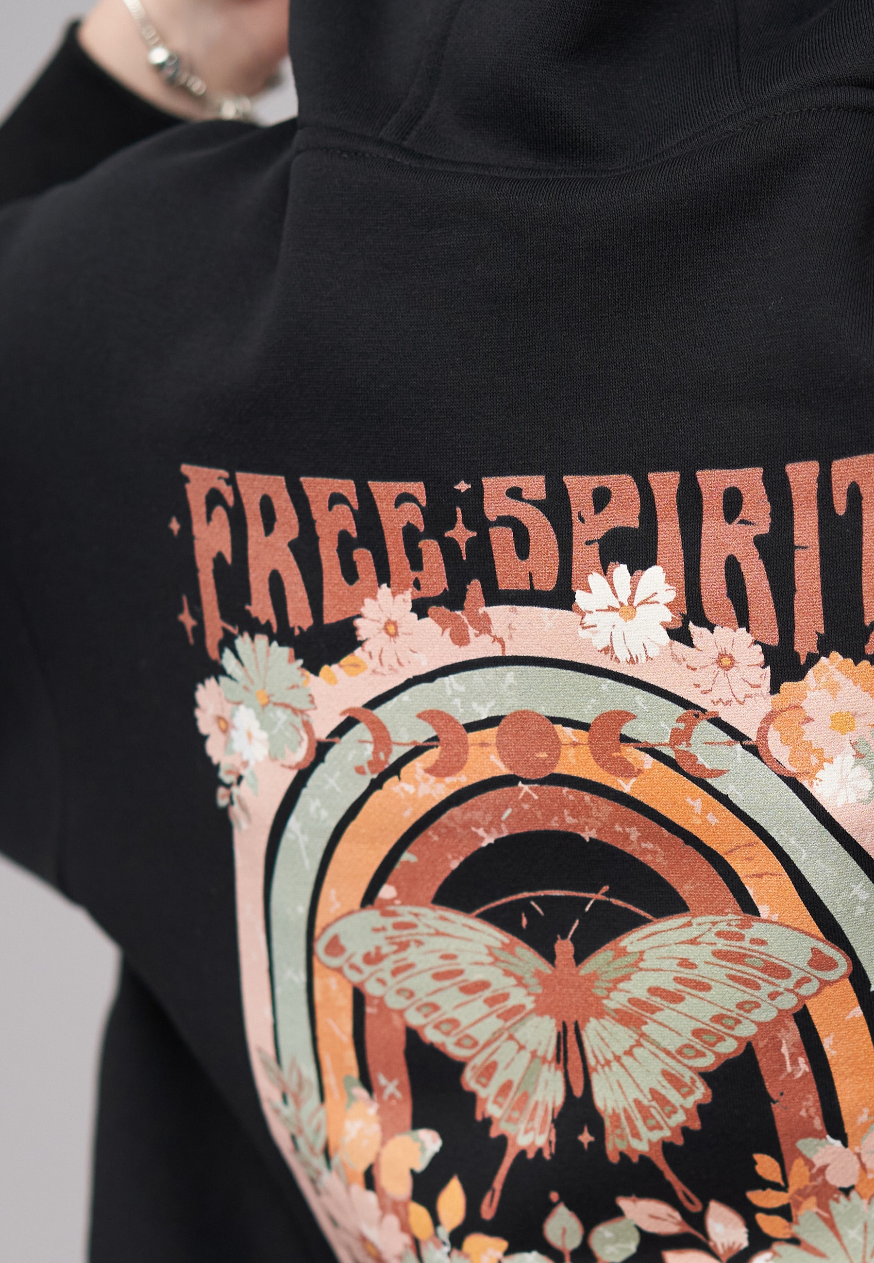 CLOUD 5IVE Kapuzensweatshirt »CLOUD 5IVE Ladies 77 Free Spirit Black Everyday Hoodie«
