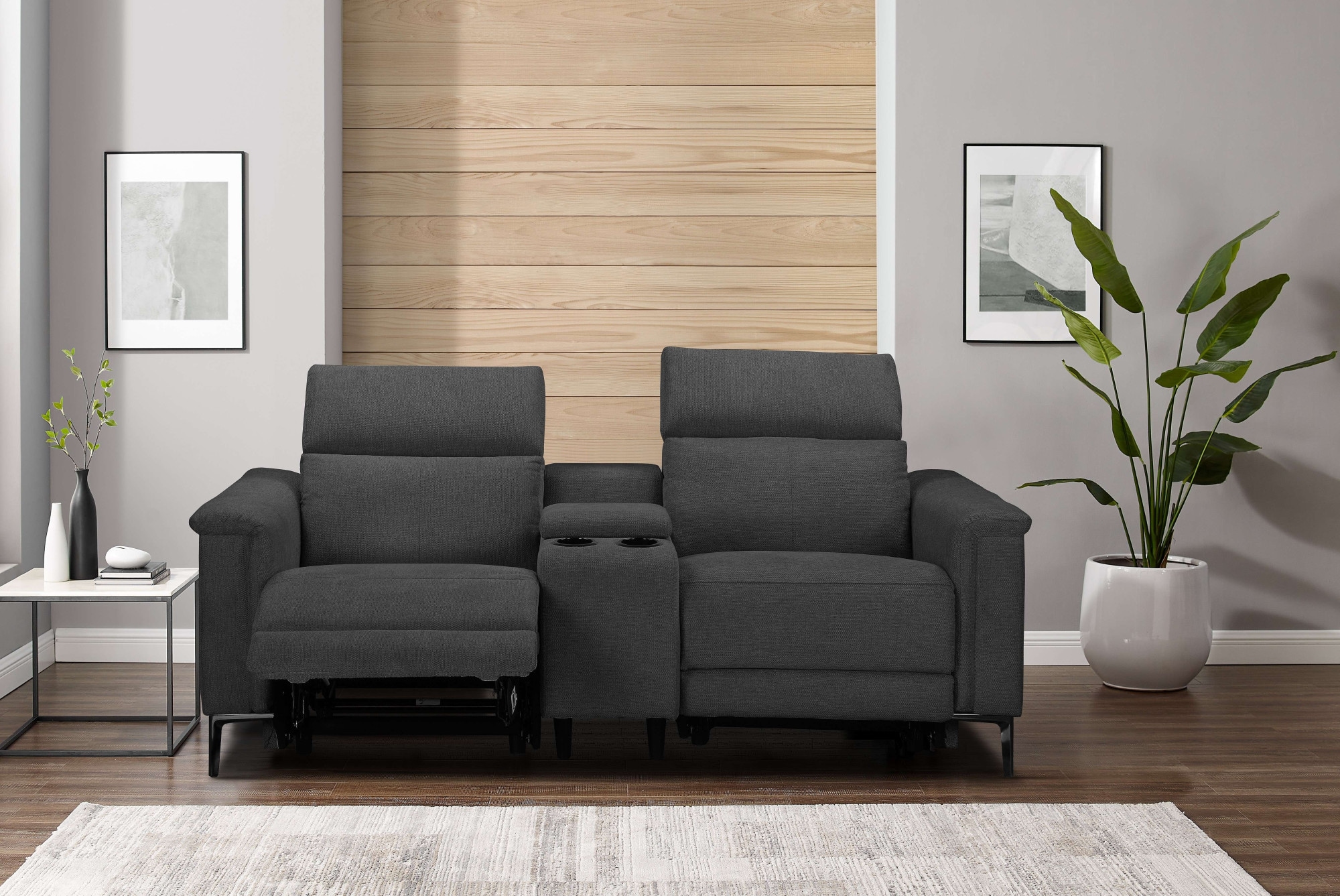 Home affaire 2-Sitzer "Lund, 2er-Kinosofa, TV-Sessel, Multimedia-Sofa, USB- günstig online kaufen