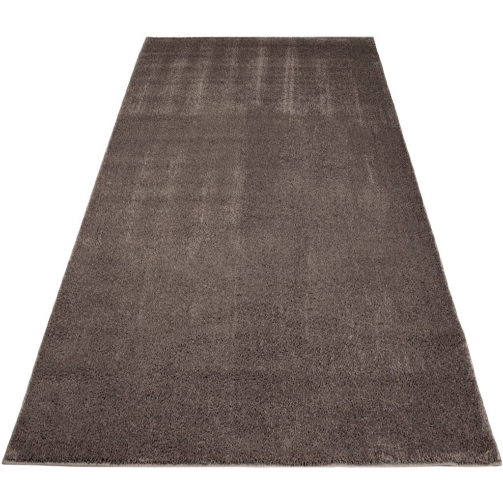 Carpet City Bettumrandung »Softshine 2236«, (Set, 3 tlg.), Bettvorleger, Hochflor, Uni-Farben, besonders weich, Läuferset