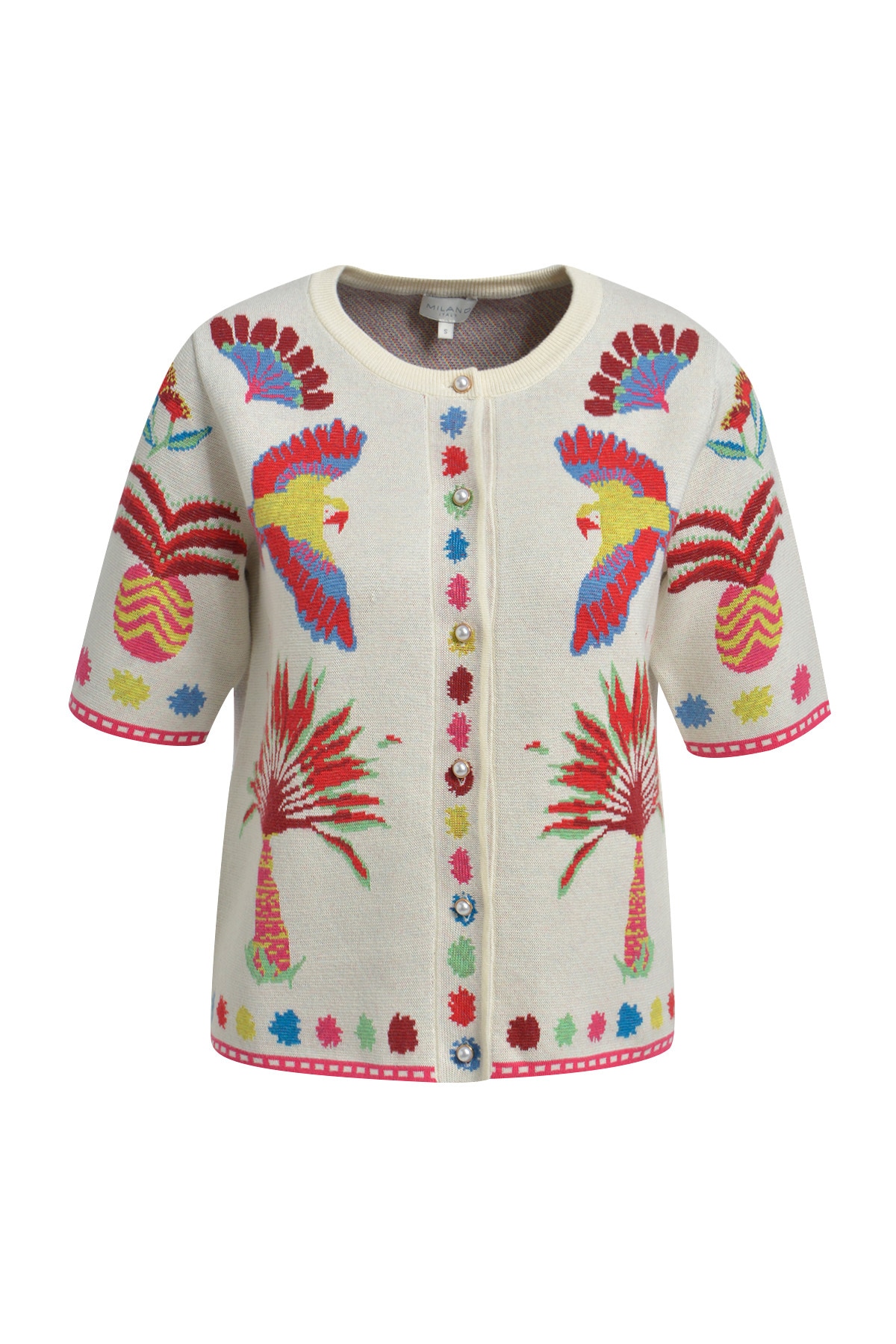 Milano Italy Cardigan aus Feinstrick