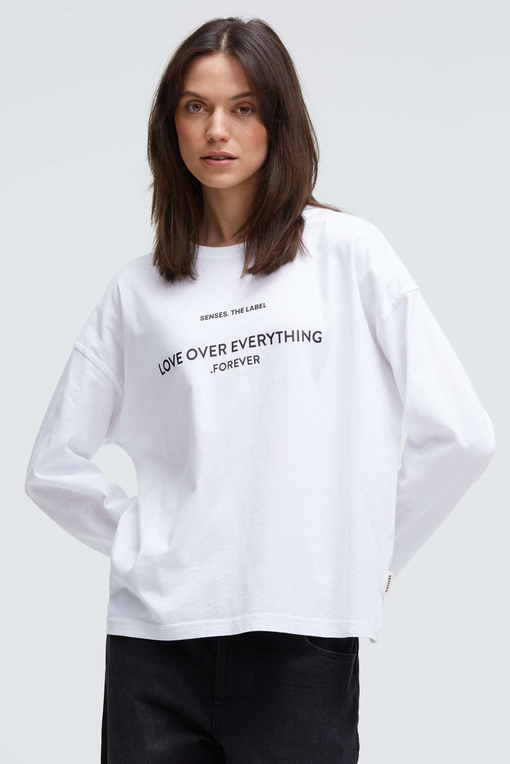 SENSES.THE LABEL Rundhalsshirt mit weiten Ärmeln