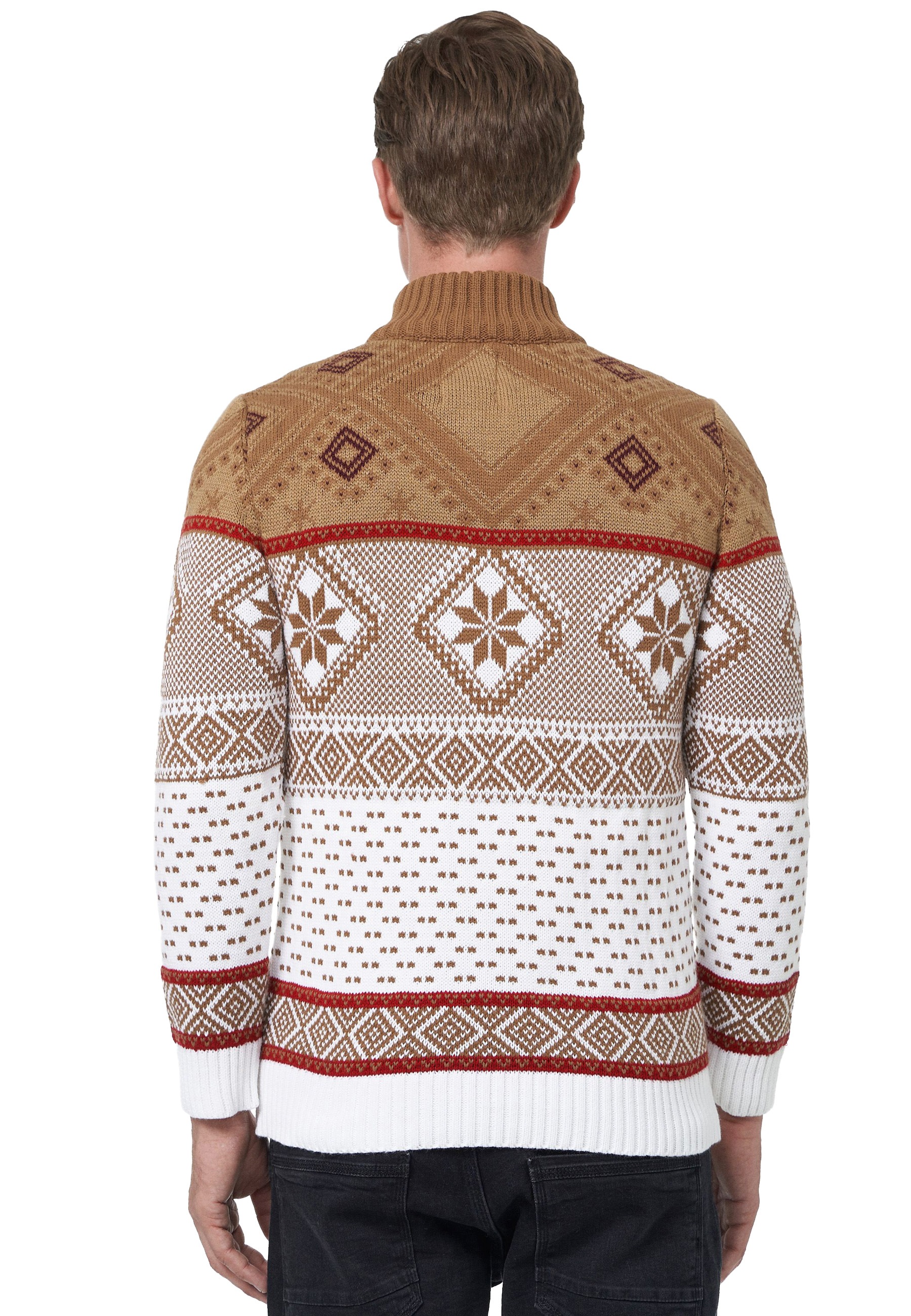 Rusty Neal Strickpullover, mit winterlichem Muster