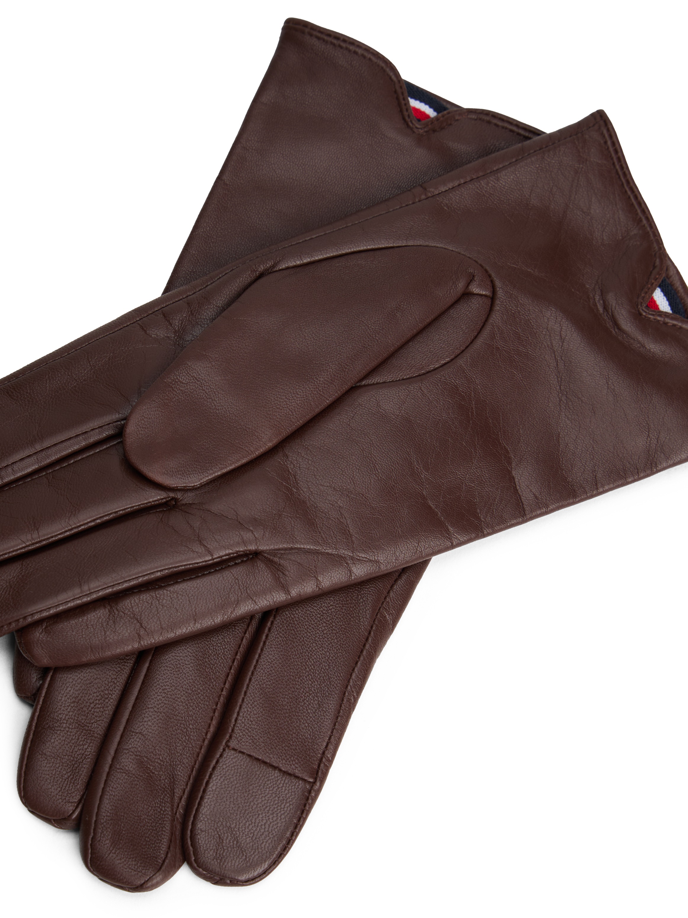 Tommy Hilfiger Lederhandschuhe »TH ELEVATED CHIC LEATHER«, Finderhandschuhe, für Damen