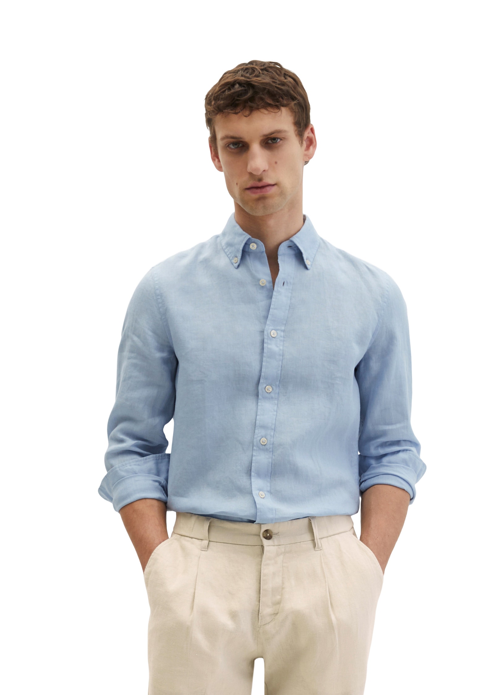 Marc OPolo Langarmhemd "aus reinem Leinen" günstig online kaufen