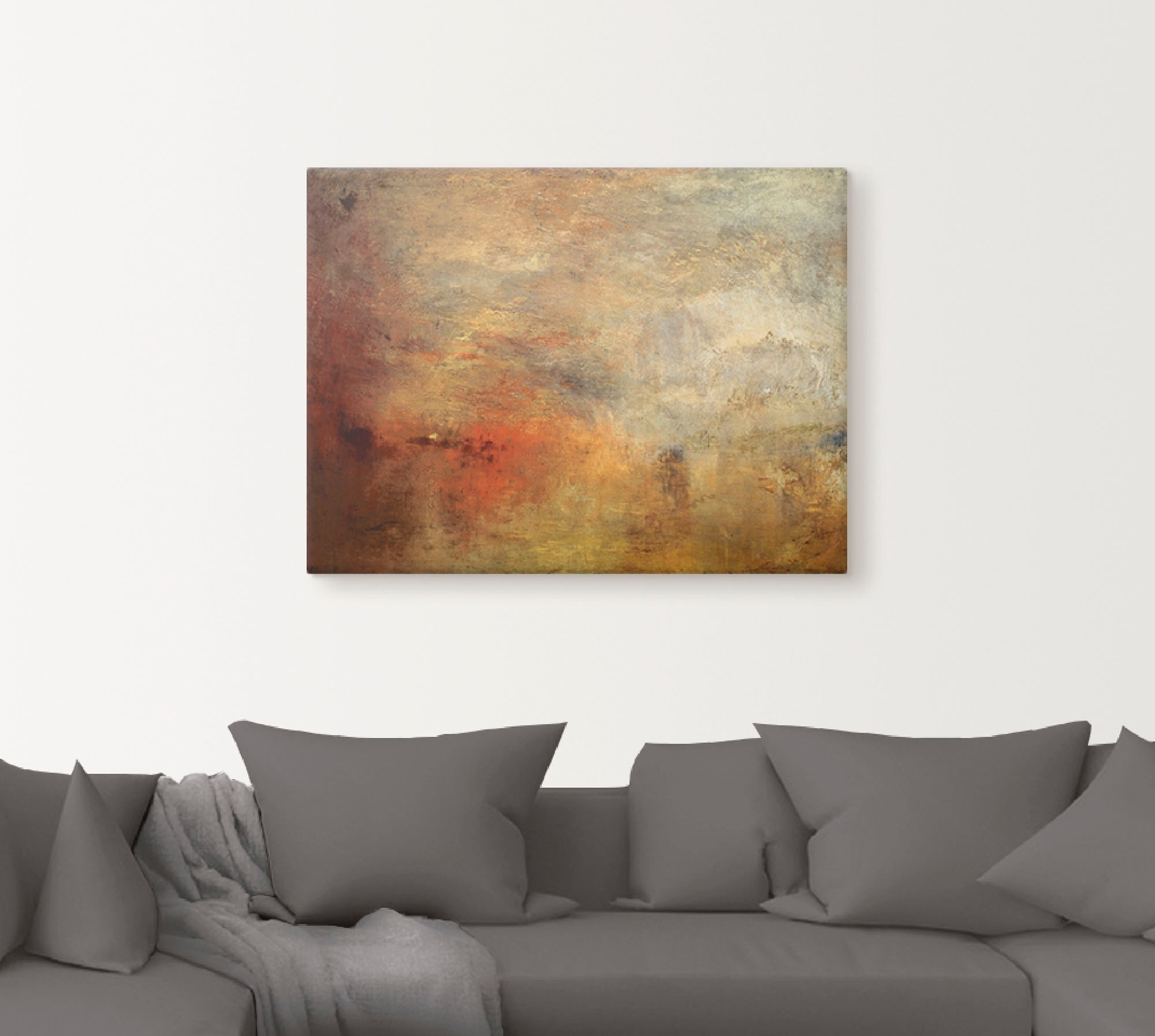 Artland Leinwandbild "Sonnenuntergang über einem See. 1840" Gewässer 1 Stk. günstig online kaufen