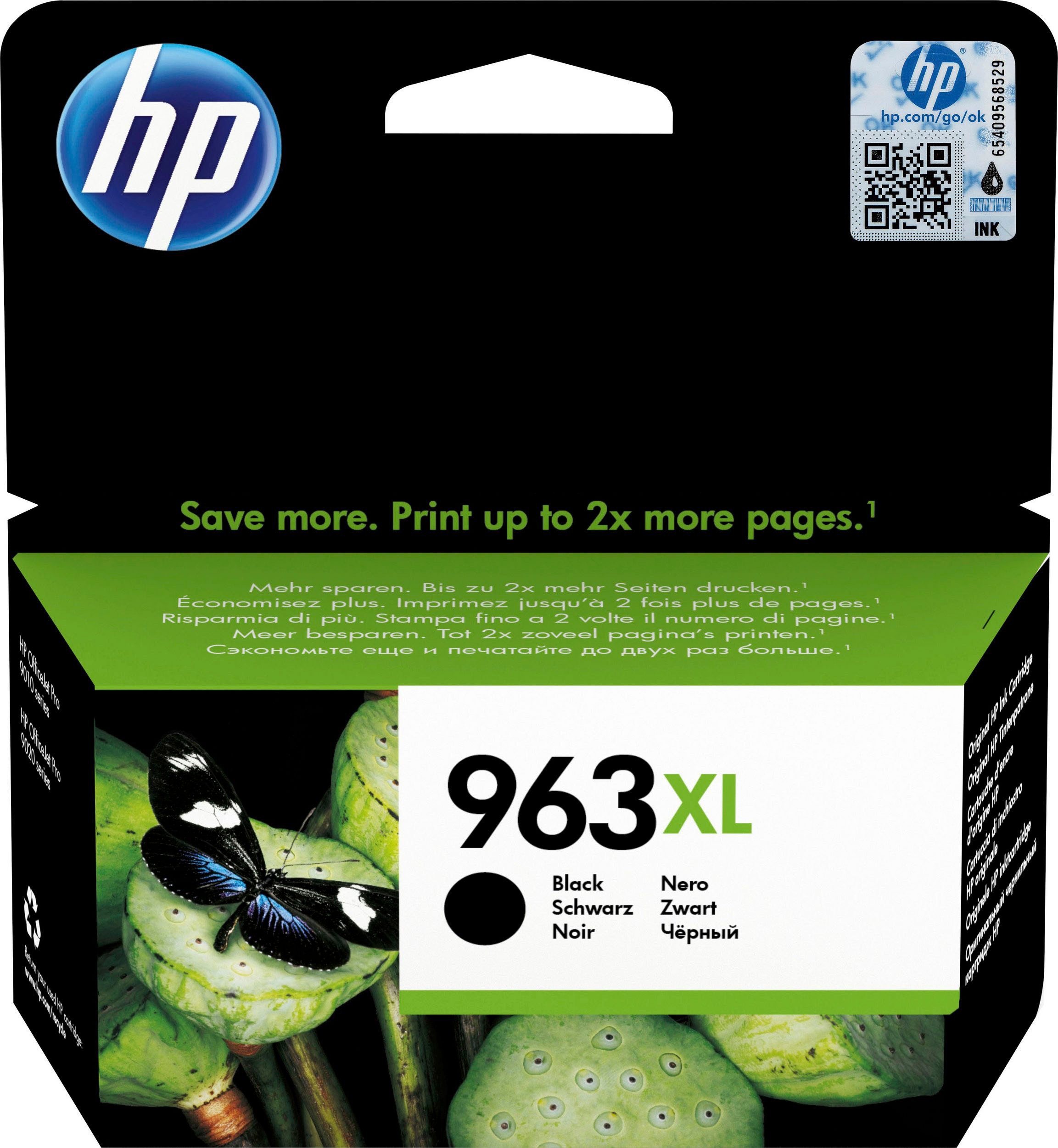 HP Tintenpatrone "hp 963XL Original Schwarz", schwarz, Tintenpatronen, 3 Probemonate gratis drucken*