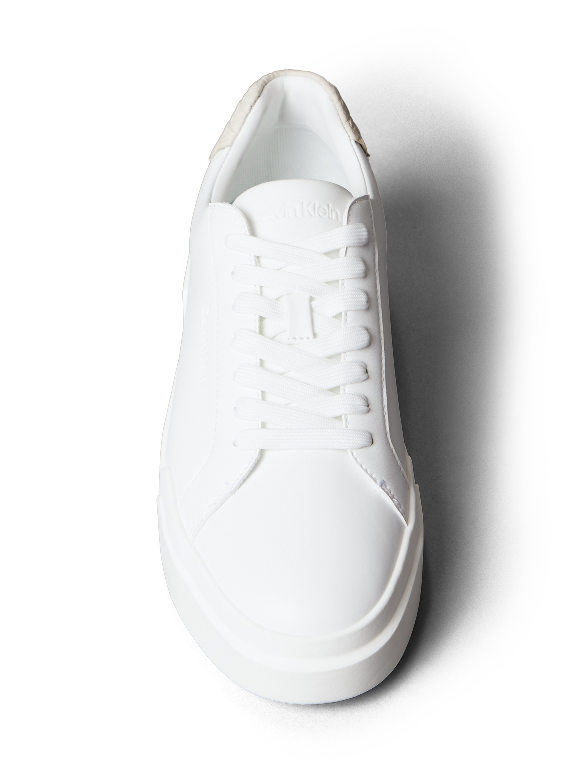 Calvin Klein Sneaker »CHUNKY CUPSOLE LACEUP LTH BT AOP«  Halbschuh, Freizeitschuh, Schnürschuh mit geprägtem Fersenbereich