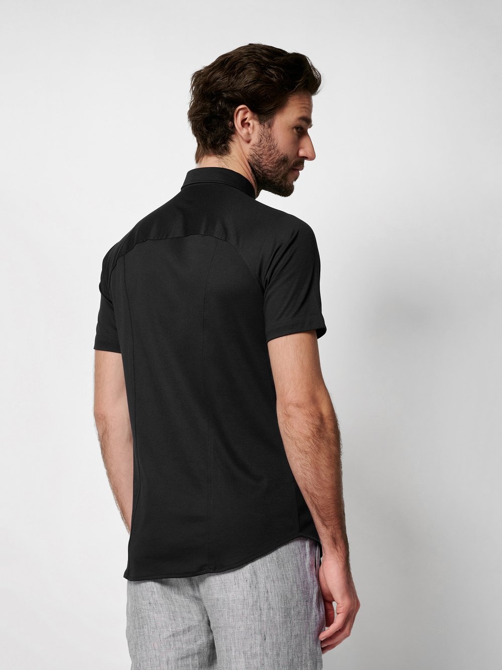 DESOTO Kurzarmhemd »Casual Modern BD 1/2«, Mit Rundhalsausschnitt