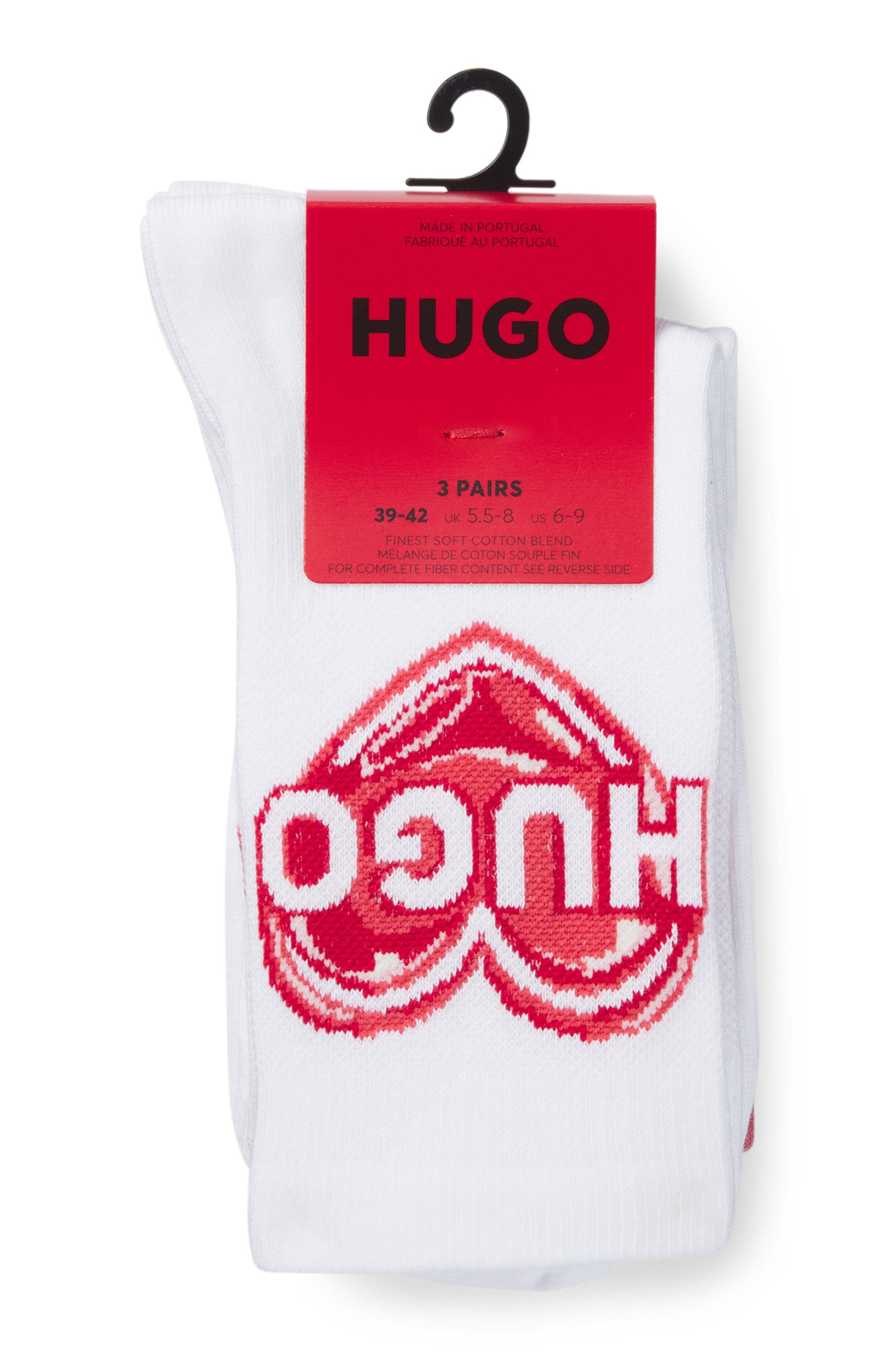 HUGO Underwear Sportsocken »3P QS VALENTINE CC W«, (Packung, 3er Pack), sind mit Logos im Valentinstags-Look versehen