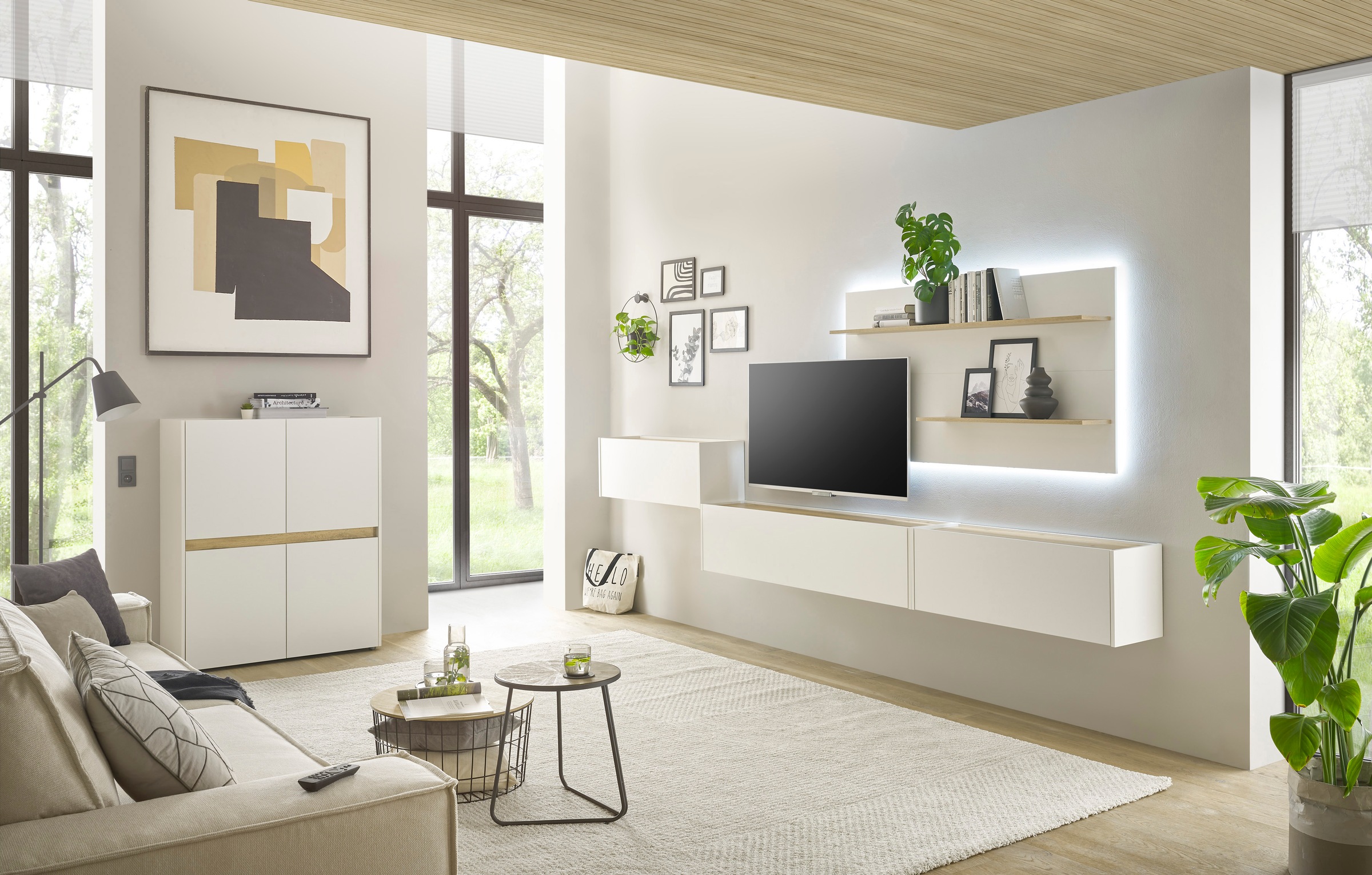 INOSIGN Büromöbel-Set »CiTY/GiRON«, (Set, 5 tlg.), Home Office, Wandsekretär