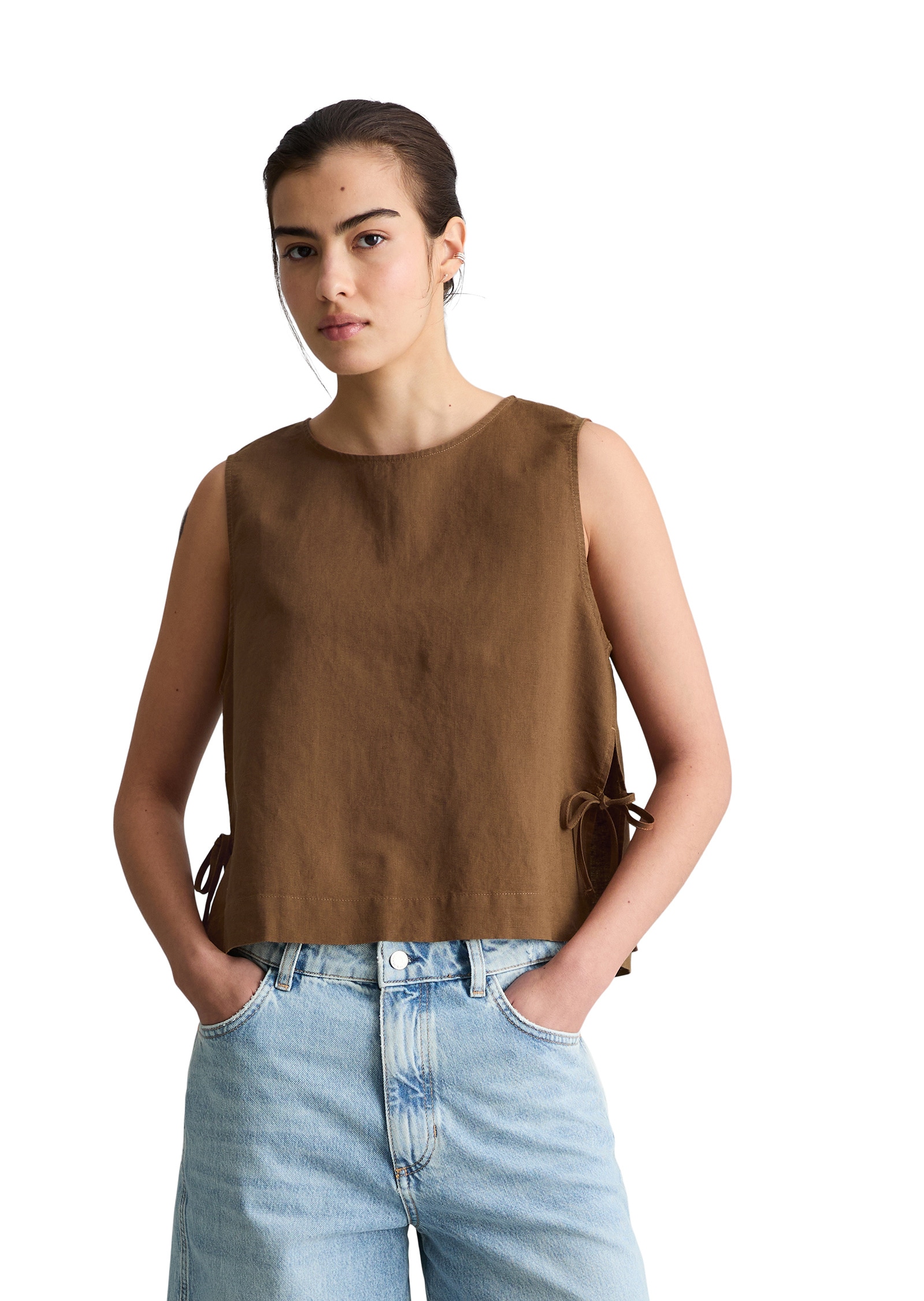 Marc OPolo DENIM Blusentop "aus Leinen-Baumwolle-Mix"