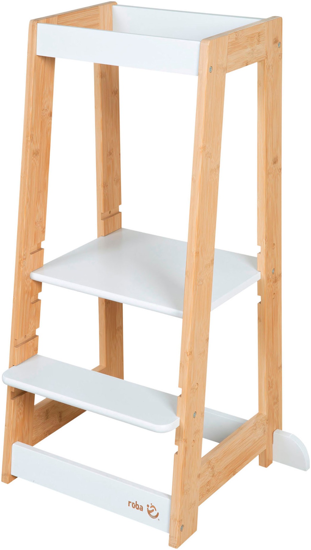 ROBA Kinder Stehhilfe "Lernturm Bambus", weiß, MDF, Stühle, FSC - schützt Wald