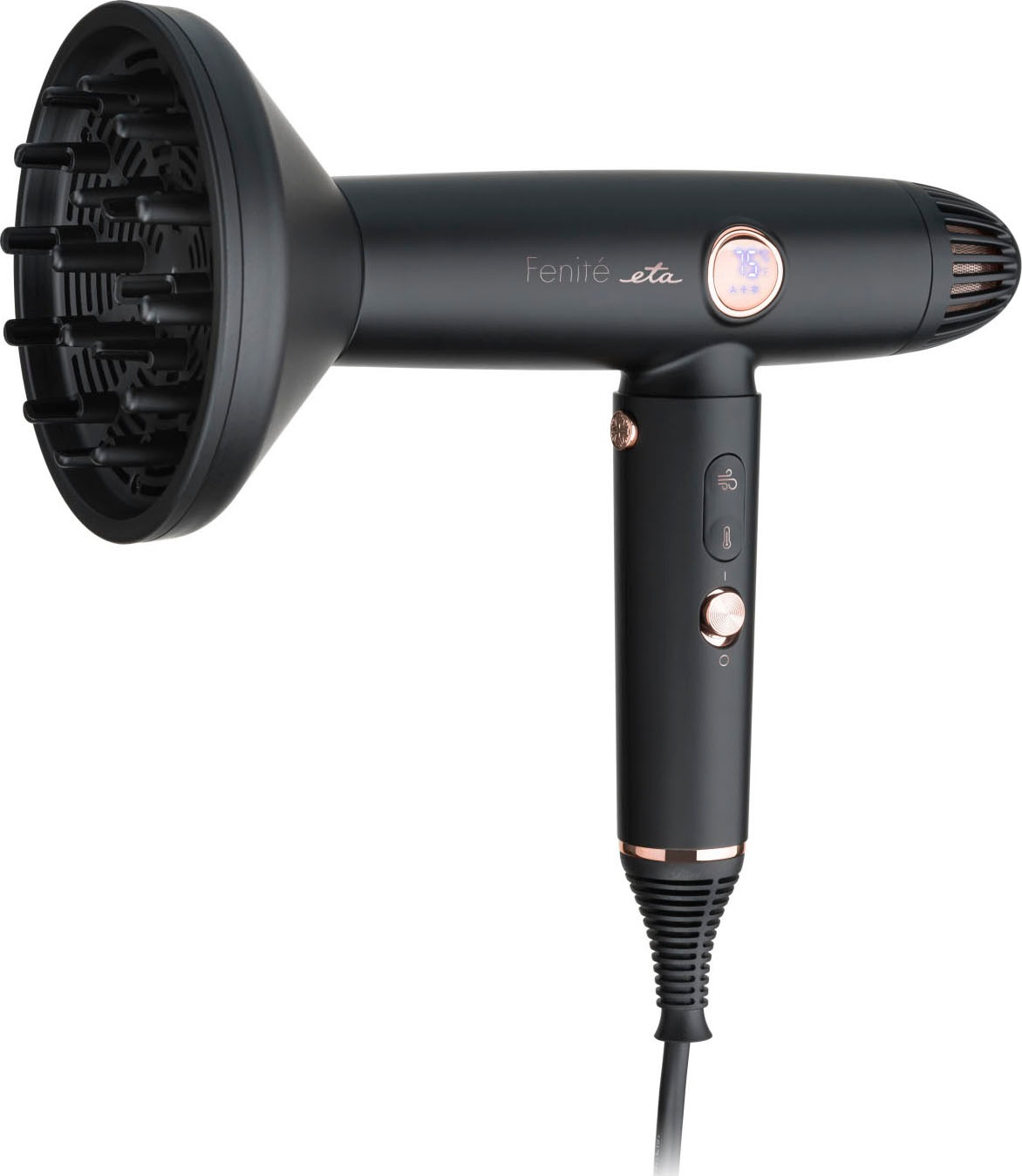 Thumbnail - eta Ionic-Haartrockner "Fenite Black Edition ETA931990000" 1.400 W 3 Aufsätze Verfügt über ein magnetisches Befestigungs...