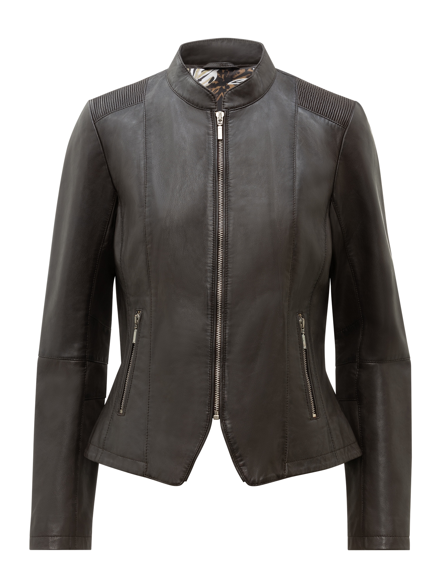 RICANO Kurzjacke "Lederjacke Abigale" Handgefertigt aus echtem Leder