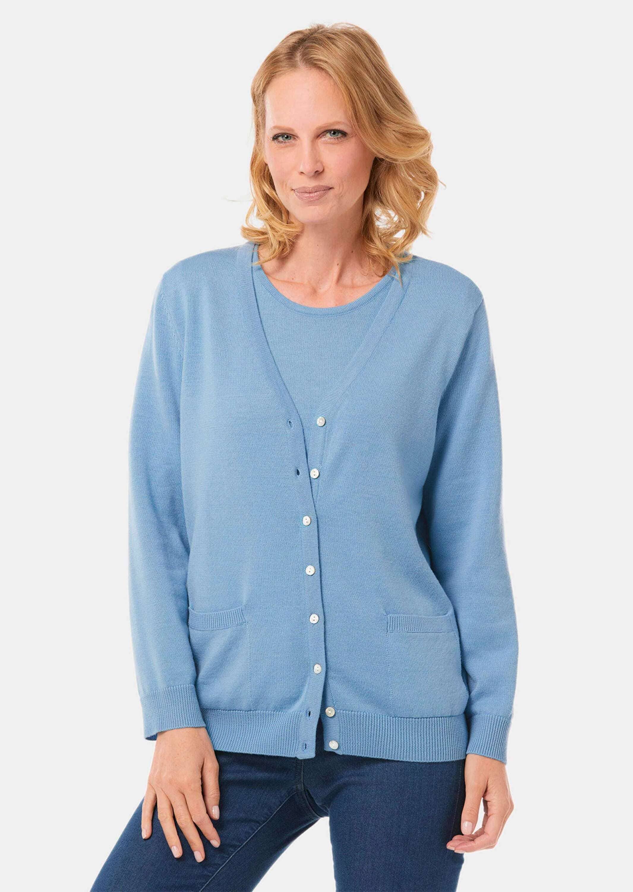 GOLDNER Strickpullover »Strickset Strick-Twinset aus Merino-Schurwolle«