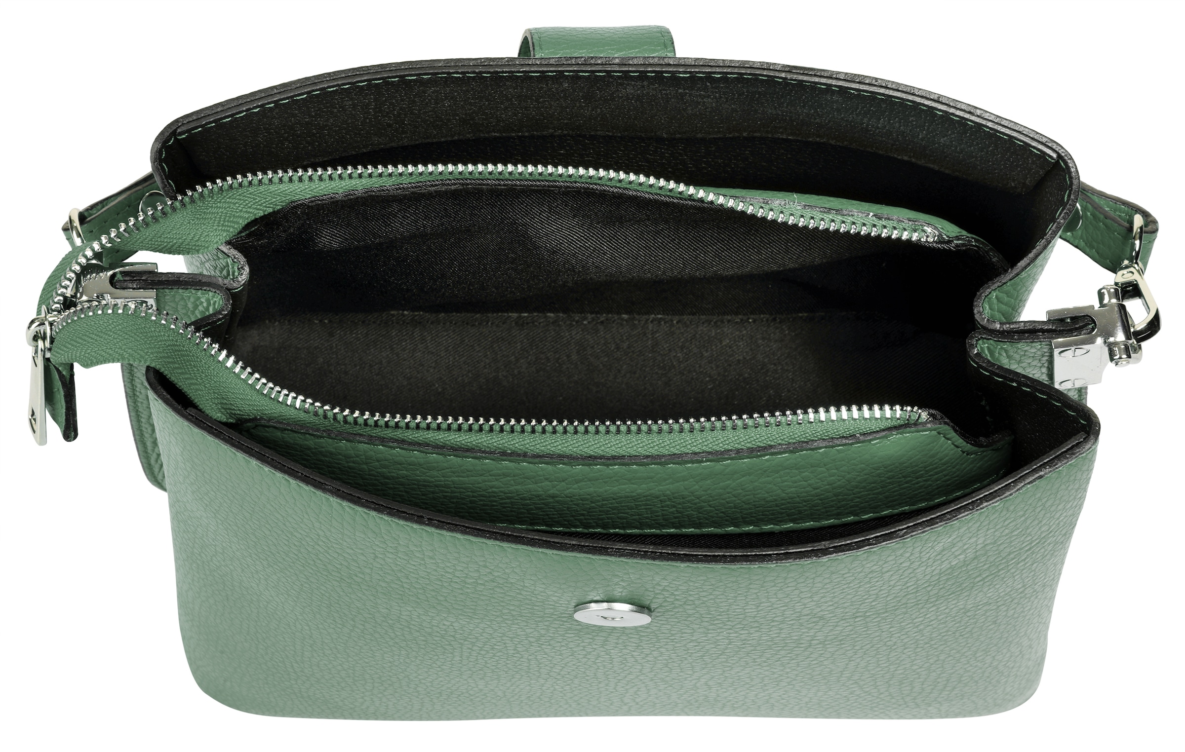 Cluty Henkeltasche, echt Leder, Made in Italy