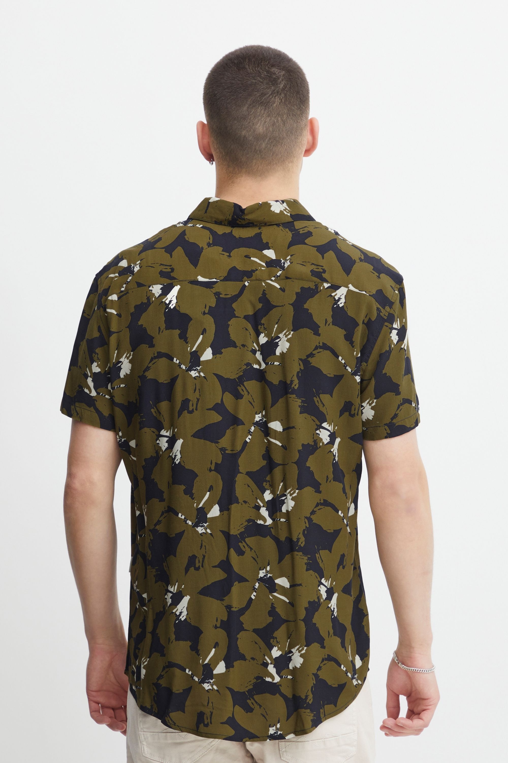 BLEND BHShirt Chemise Manches Courtes Homme Bleu XL 3