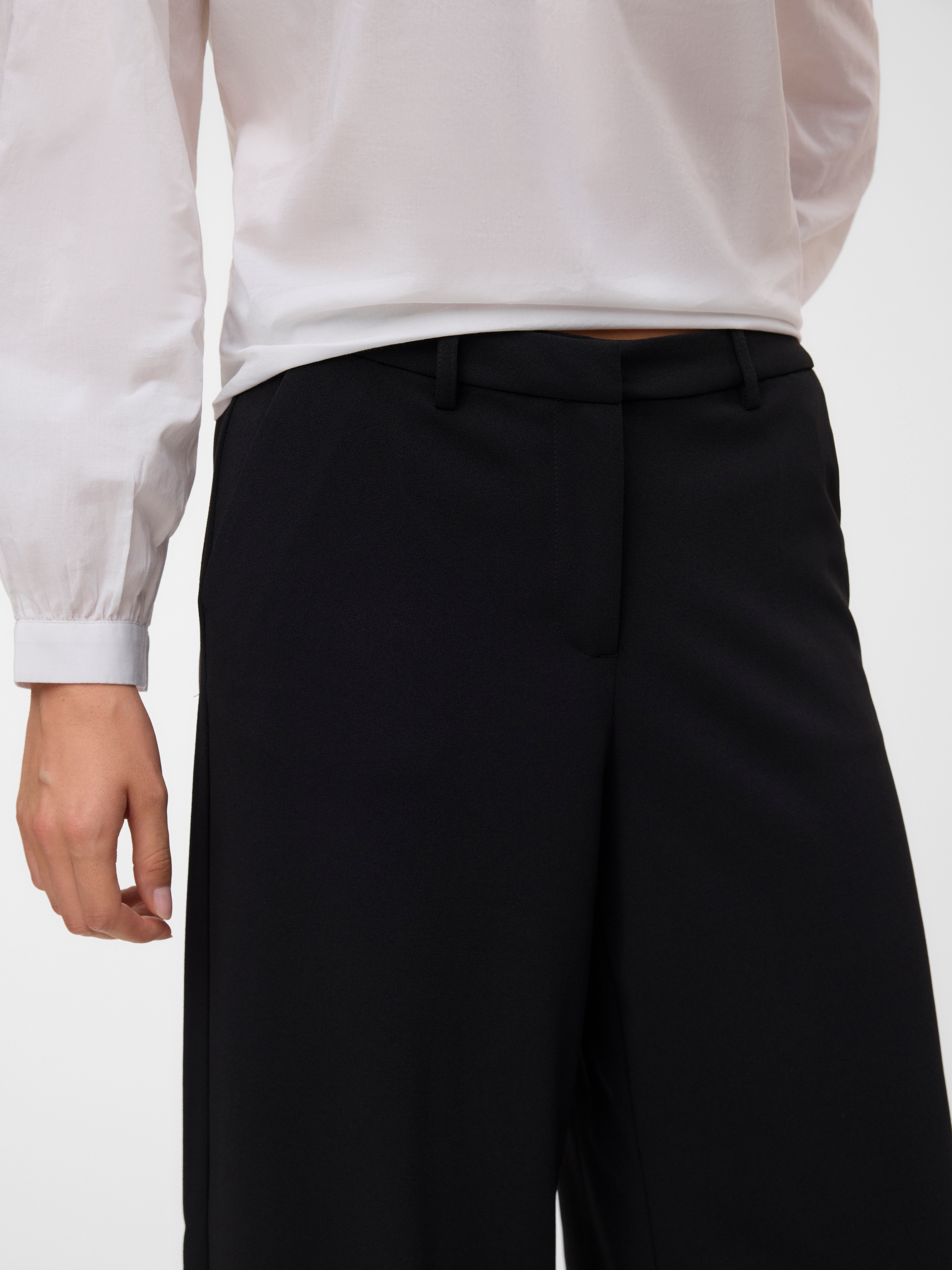 Vero Moda Anzughose »VMZAMIRA MW WIDE PANT NOOS«  Materialmix, wide fit, regular waist