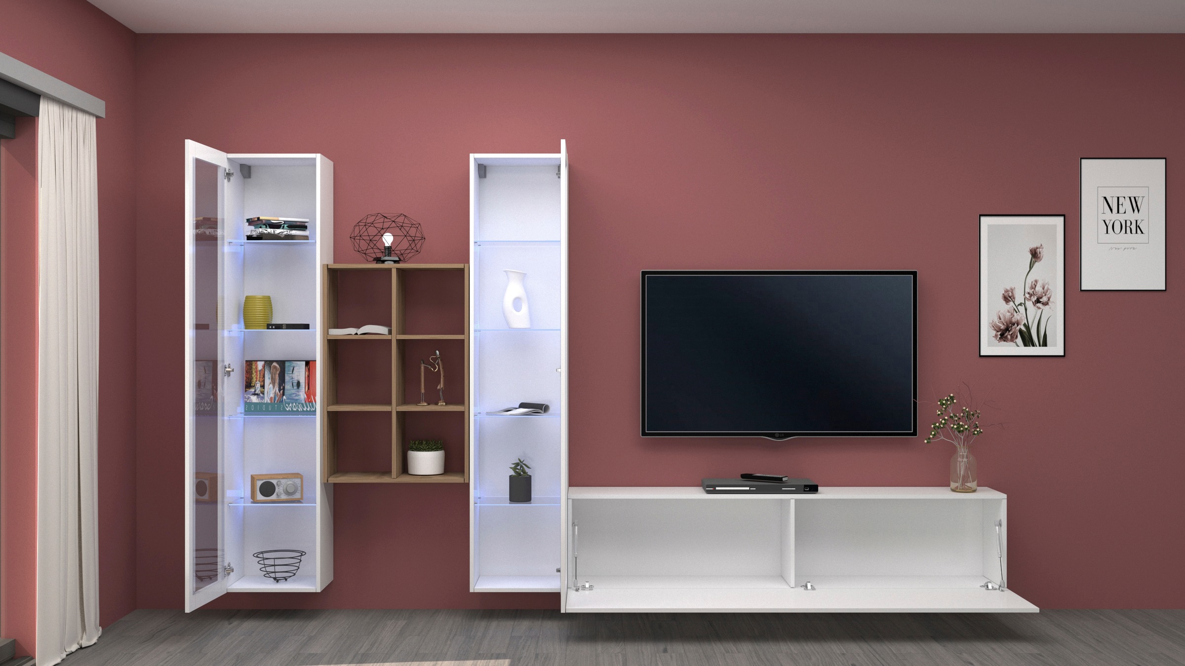 Thumbnail - Home affaire Wohnwand "Maruska" 1 Stk. tlg.