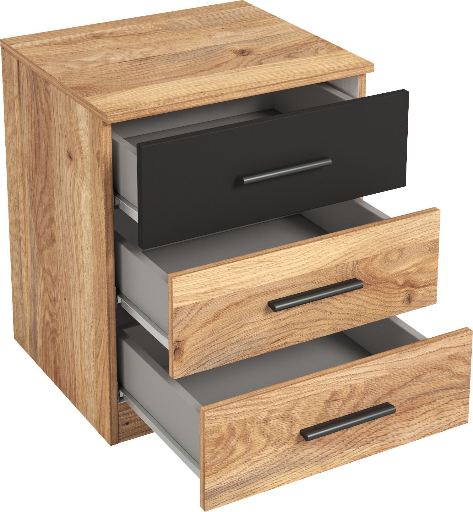 Thumbnail - Home affaire Nachtkonsole "Faweza,Breite 46 cm, Nachtschrank mit 3 Schubladen", Nachttisch, Nachtkommode viel Stauraum