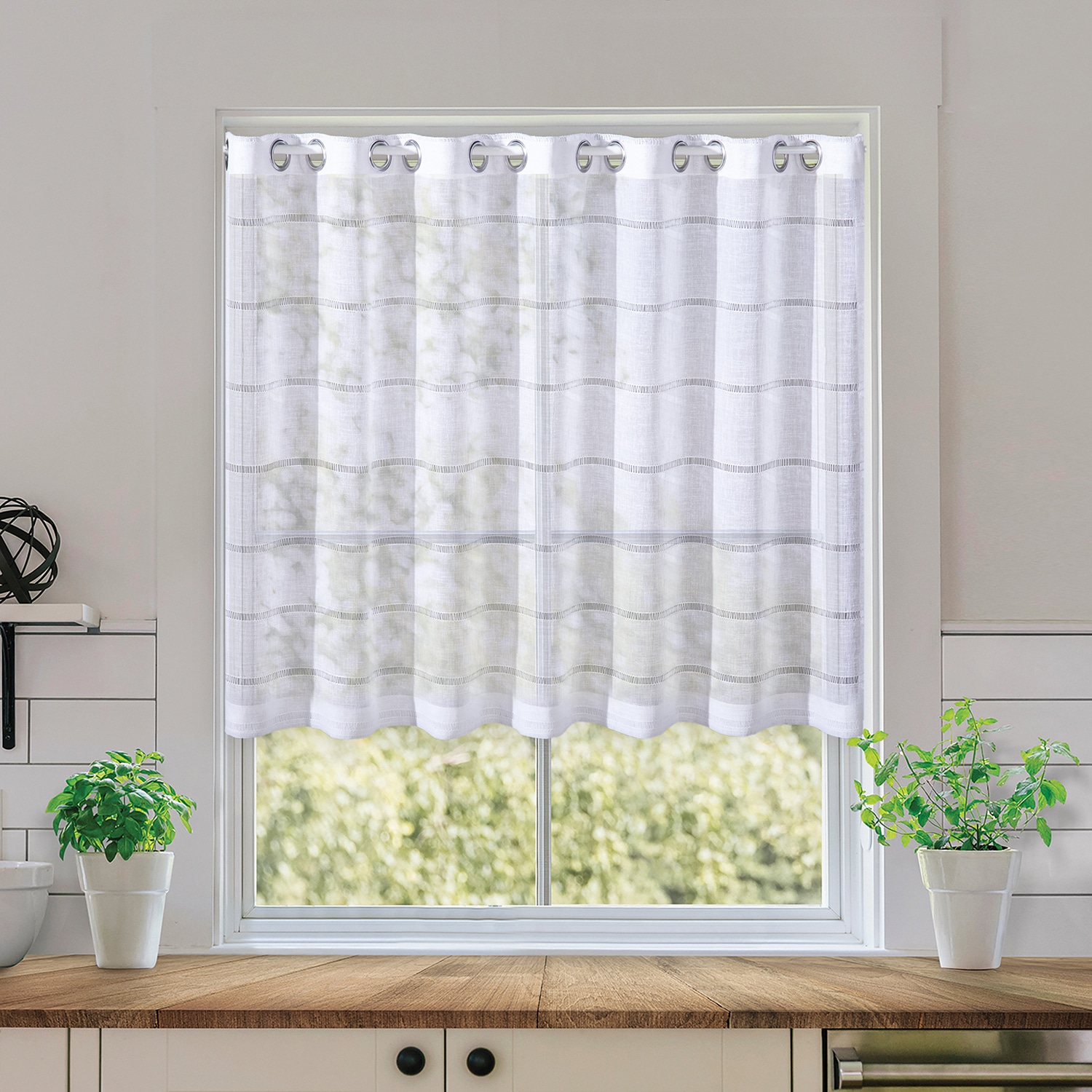 Gerster Scheibengardine "Naomi" Ösen 1 Stk. tlg. Halbtransparente Scheibeng günstig online kaufen