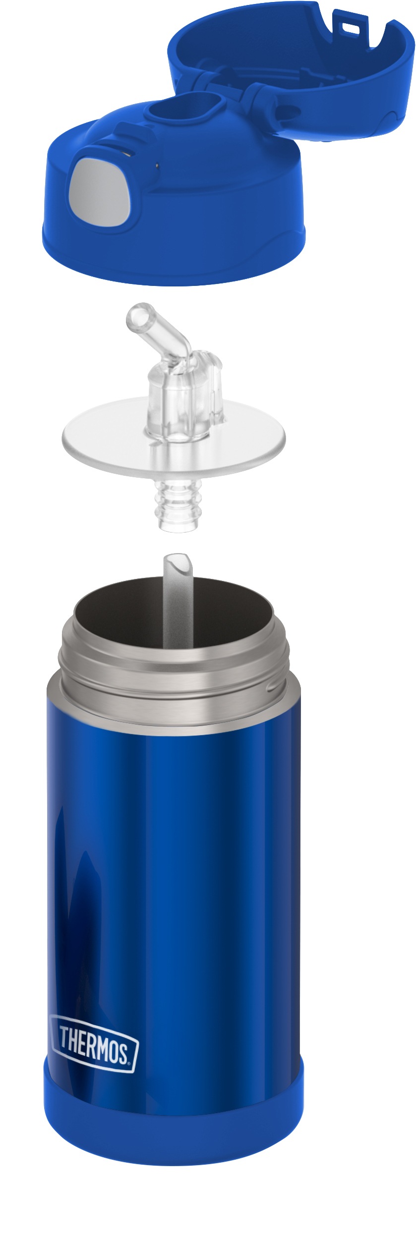 Thumbnail - THERMOS Isolierflasche "FUNTAINER STRAW BOTTLE, doppelwandiger Edelstahl, spülmaschinenfest" 0,35l, mit Silikonstrohalm,...