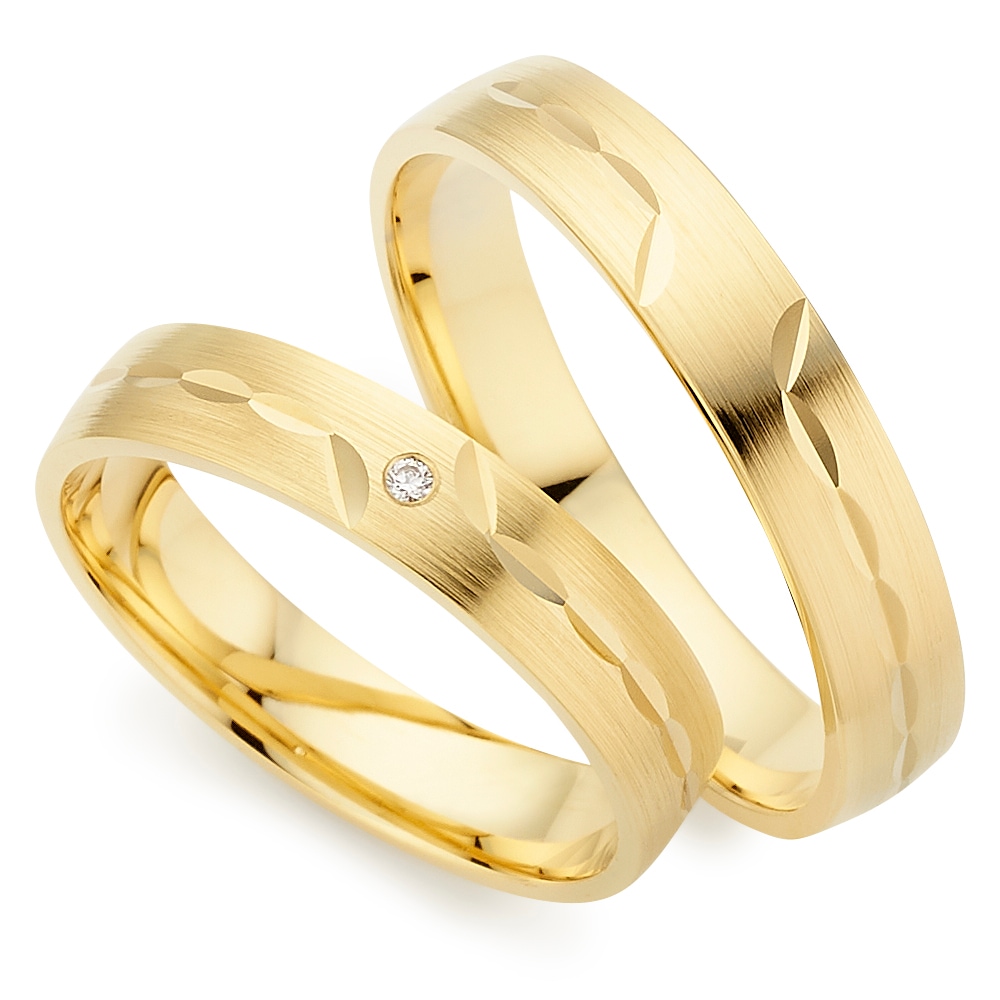 PHÖNIX Damen Trauring "Schmuck Partnerring Ehering Verlobungsring Freundschaftsring", 49, 0,01 SI = kleine Einschlüsse mit Brillant, Silber 925