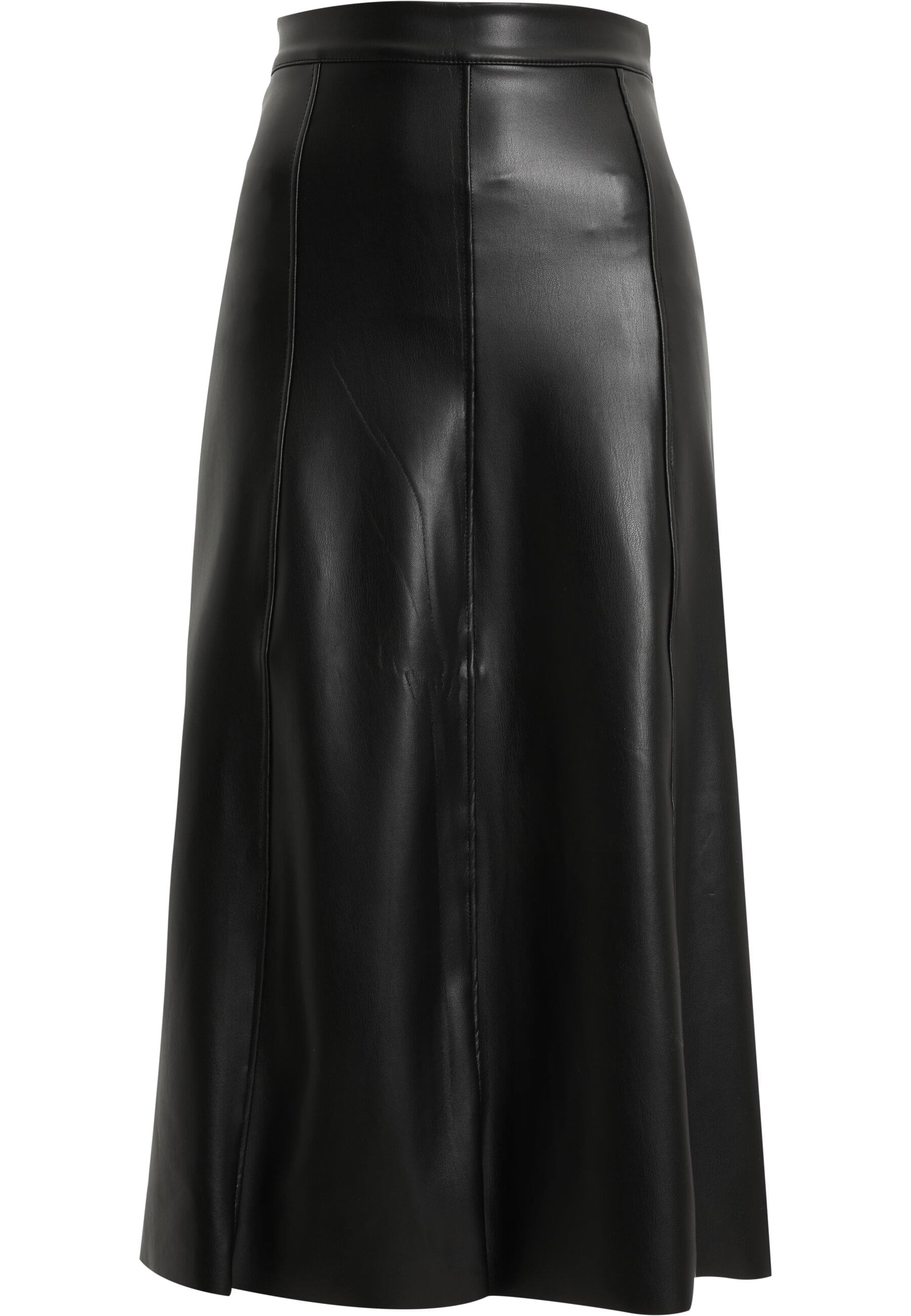 Sommerrock »Urban Classics Damen Ladies Synthetic Leather Midi Skirt«, (1 tlg.)