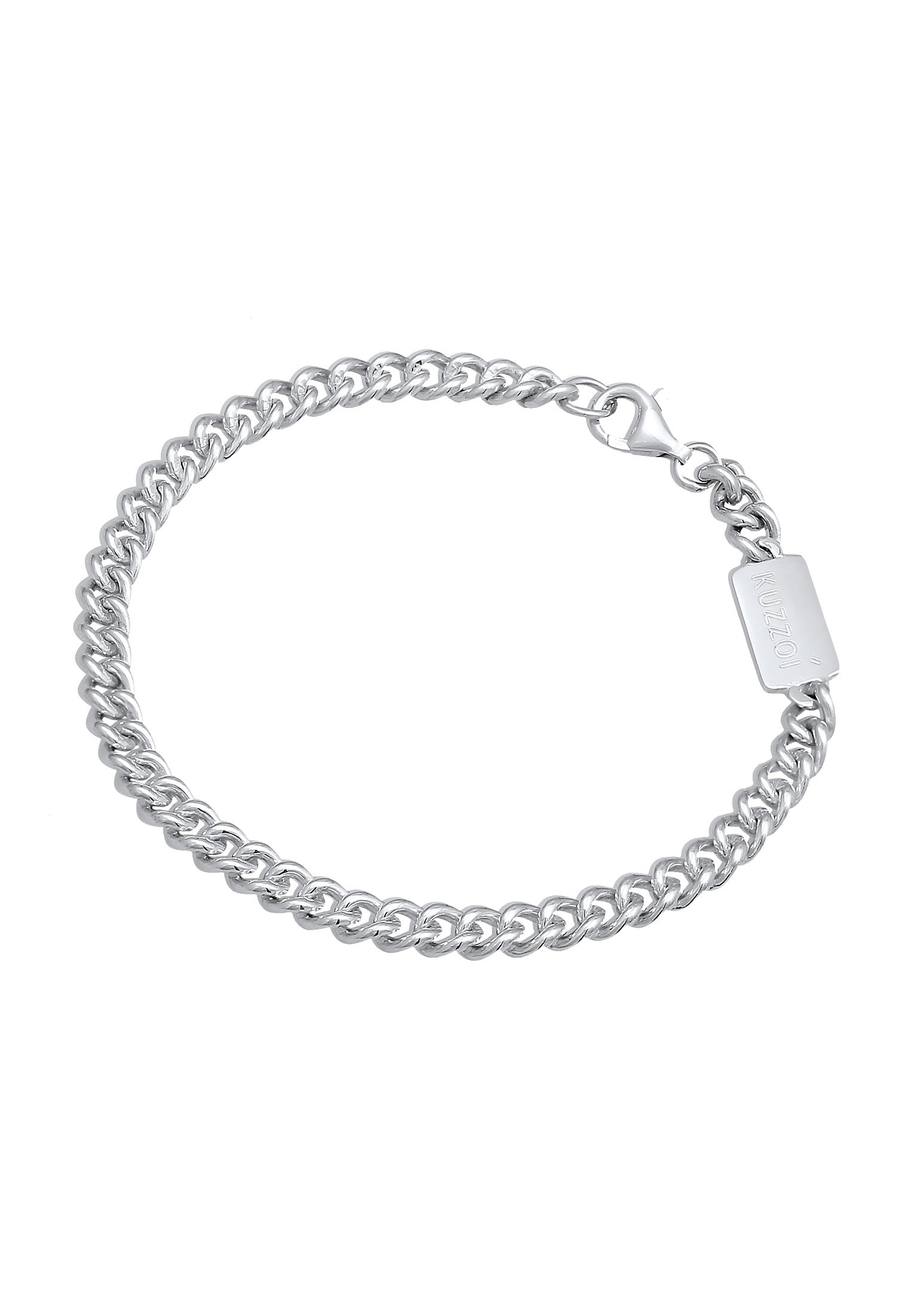Kuzzoi Armkette »Armband Herren Rundpanzer Massiv 925 Silber«
