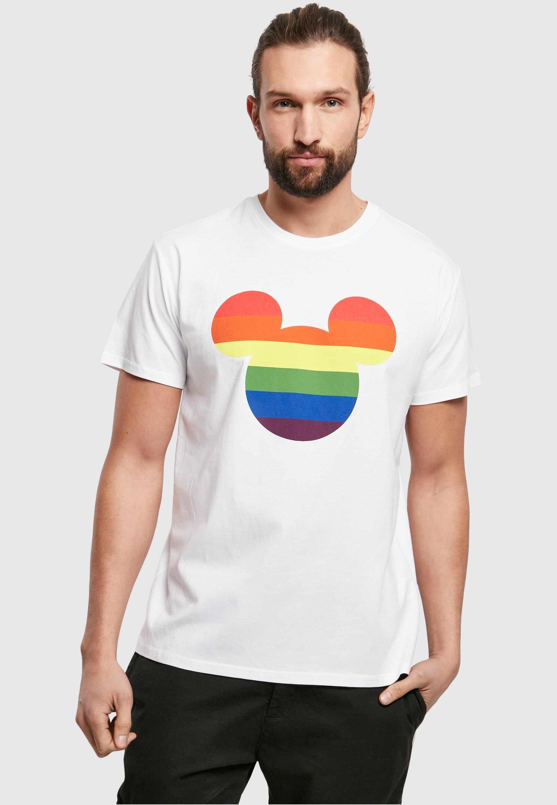 Merchcode Kurzarmshirt »Merchcode Herren Mickey Mouse Rainbow Pride Tee«, (1 tlg.)
