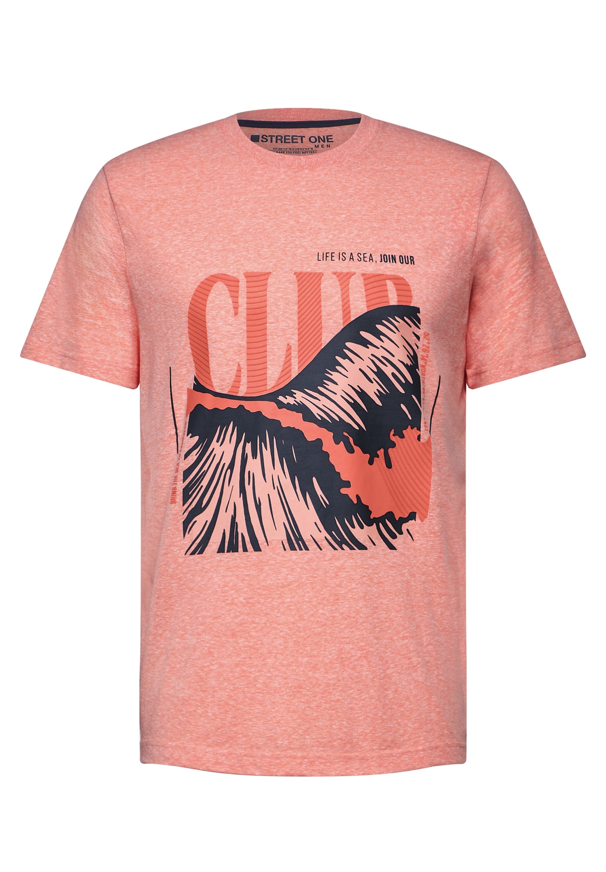 STREET ONE MEN T-Shirt, bestehend aus einem Materialmix