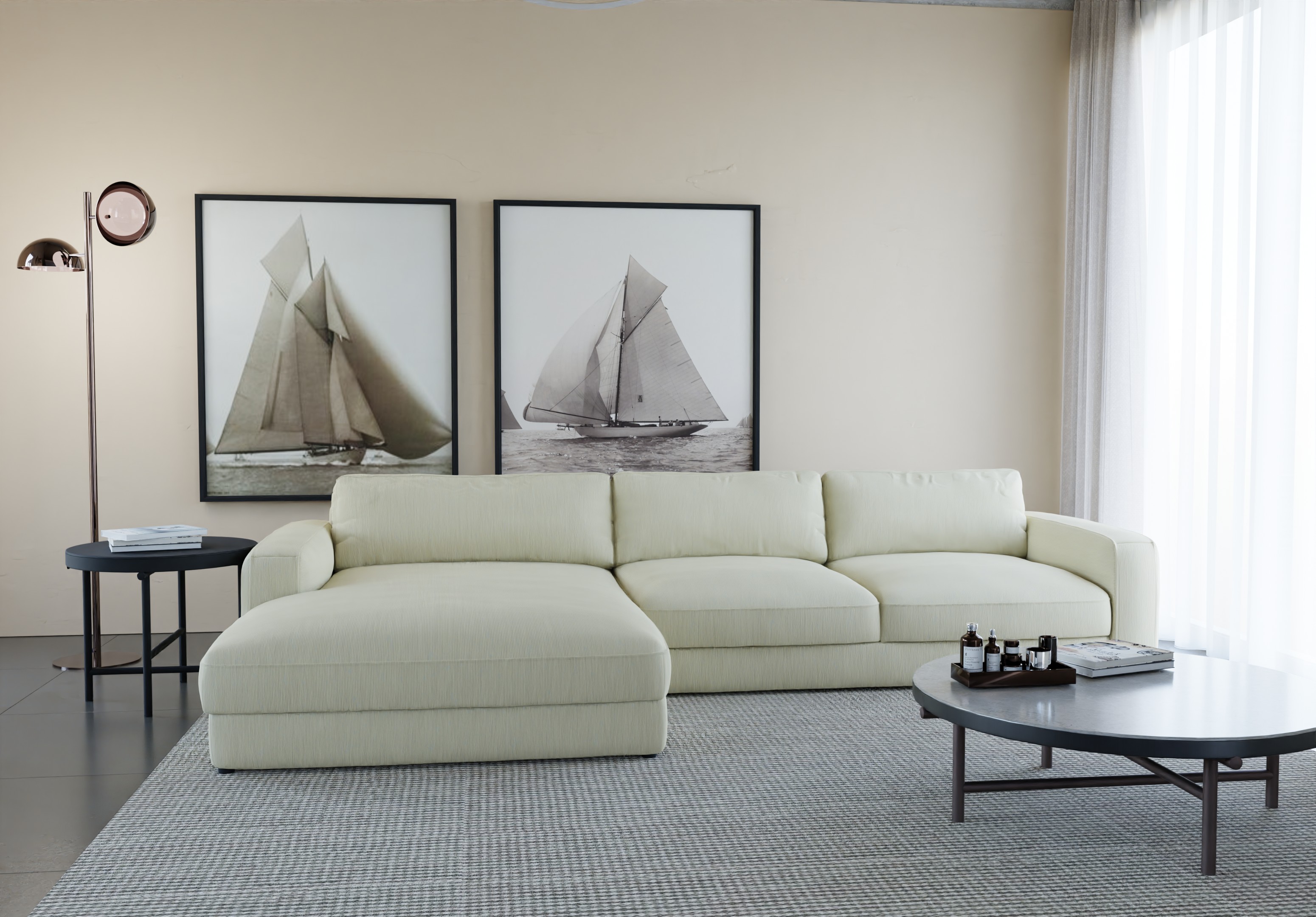 Home affaire Ecksofa "Bloomfield, bequem und elegant, Breite 303cm, L-Form" mit Bettfunktion und Bettkasten, Unser Dauertiefpreis