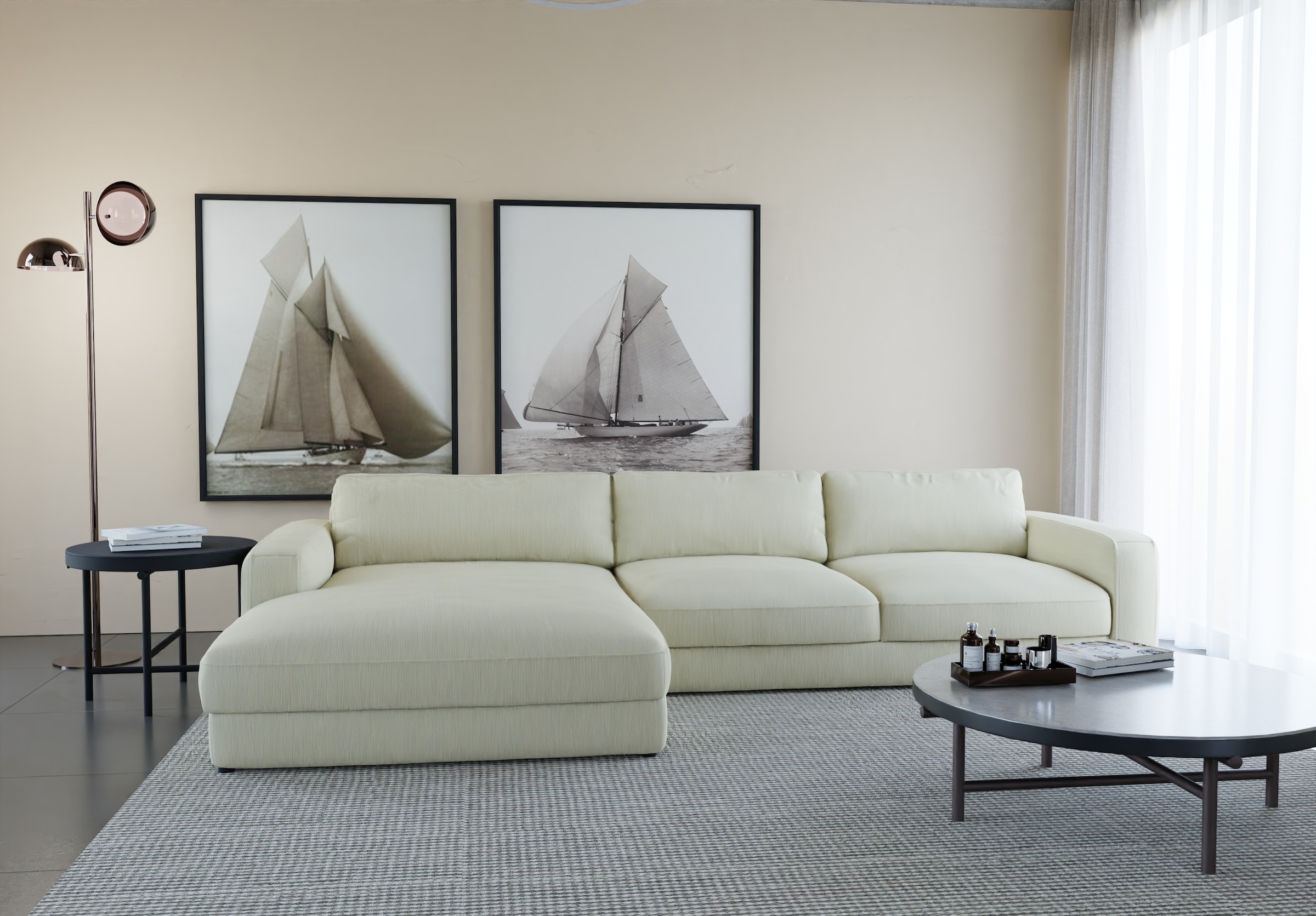 Home affaire Ecksofa "Bloomfield, elegant, viel Platz, Mega Couch, Breite 3 günstig online kaufen